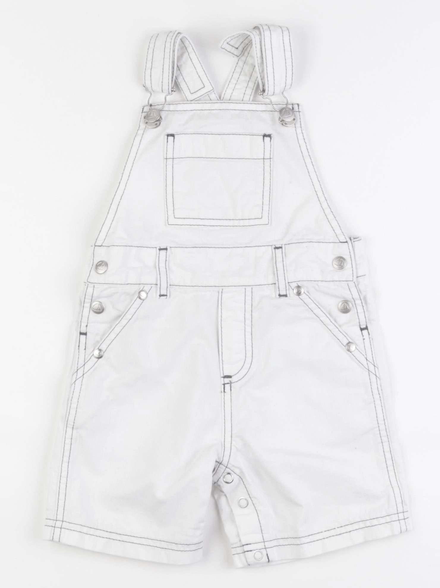 Petit Bateau - salopette blanc - 18 mois