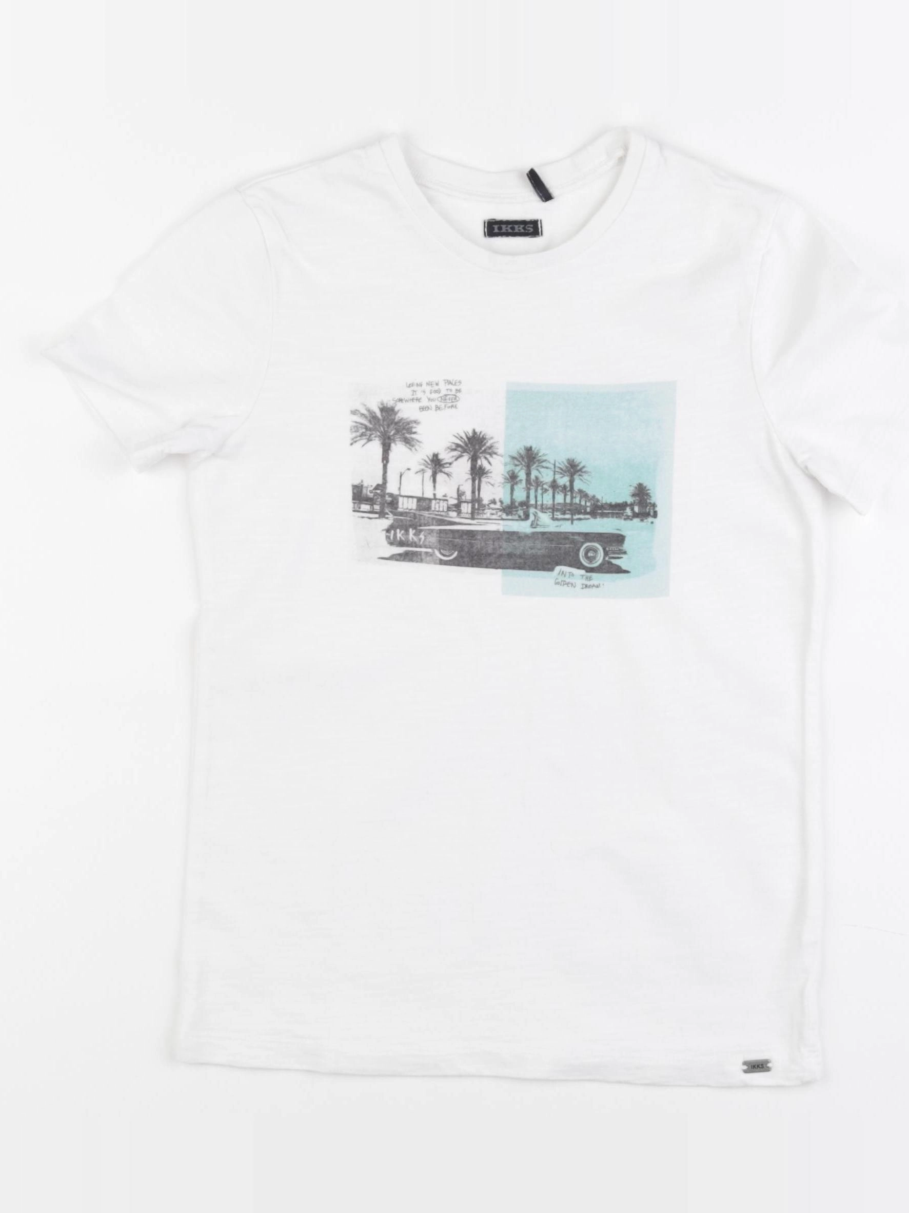 IKKS - tee-shirt blanc - 8 ans