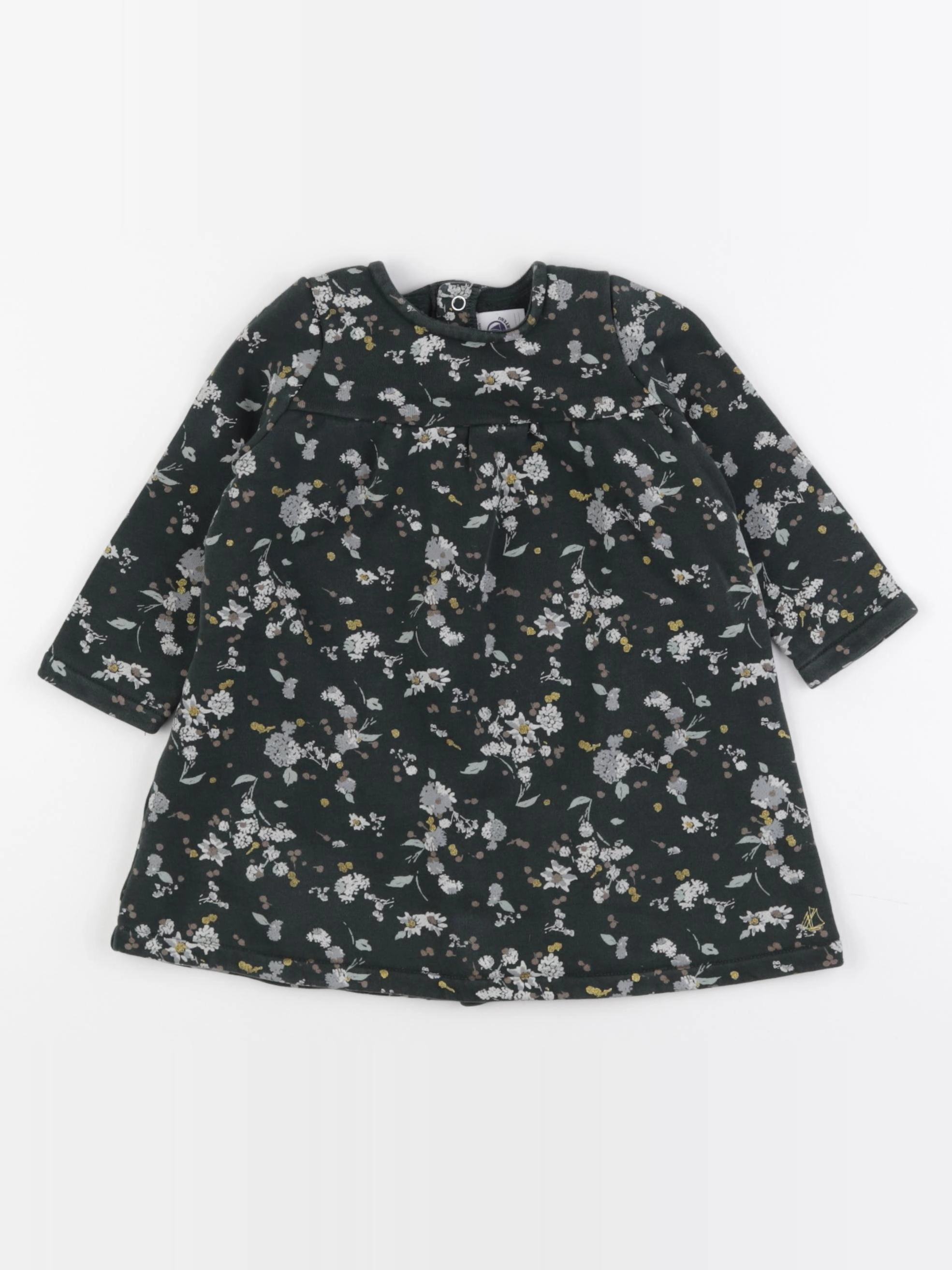 Petit Bateau - robe vert - 18 mois
