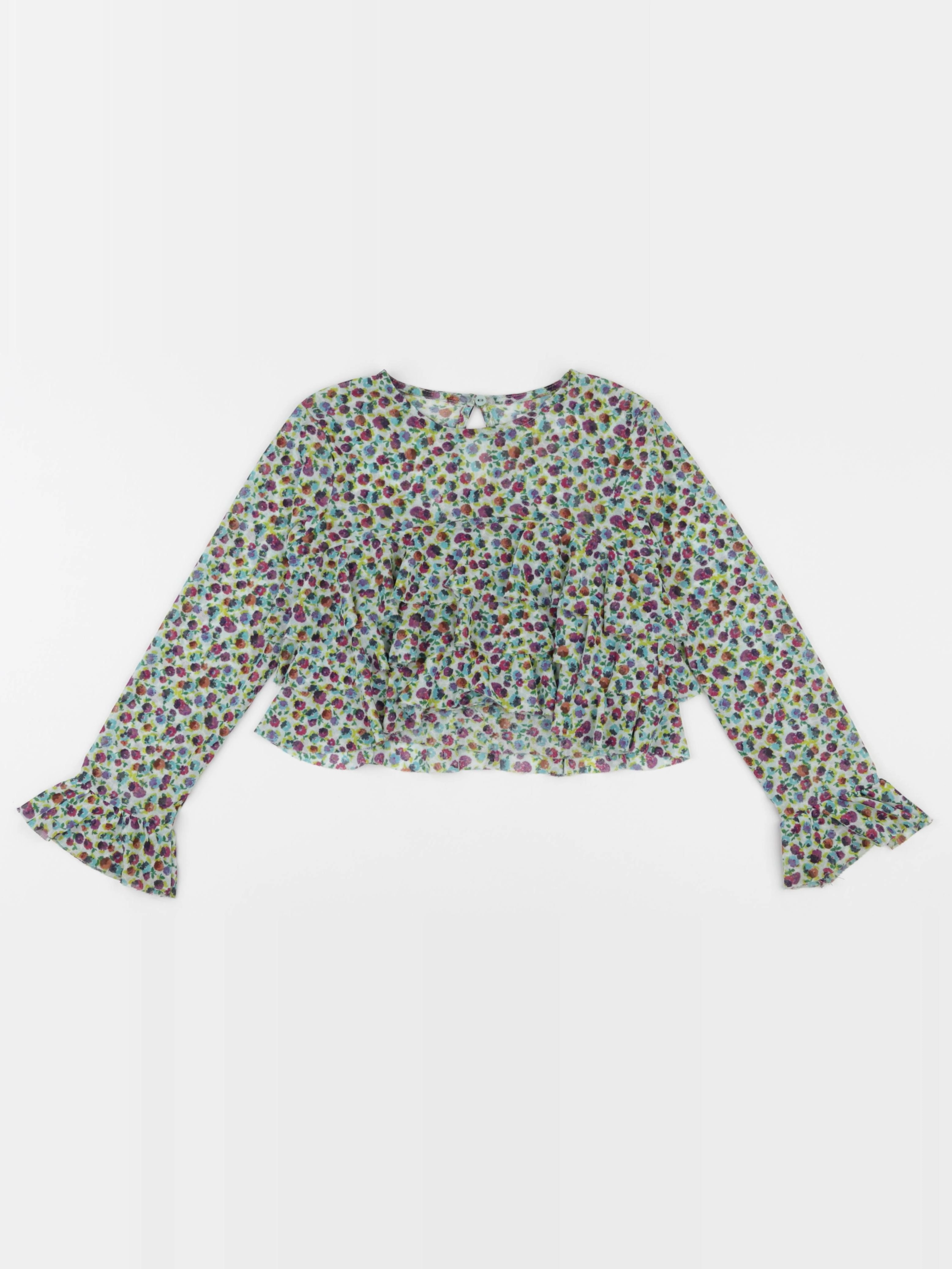 Zara - blouse vert - 7 ans