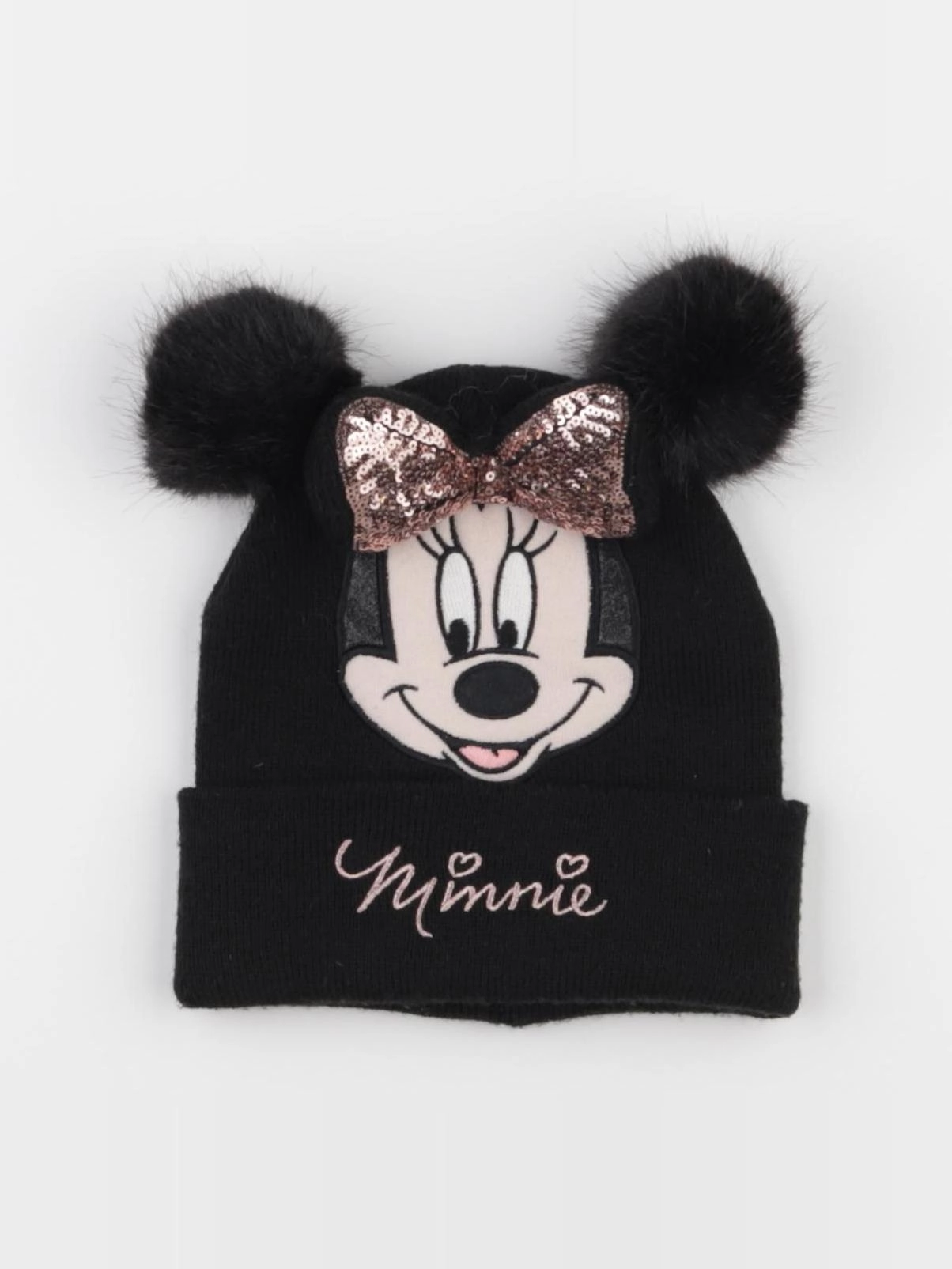 H&M - bonnet noir - 3/7 ans