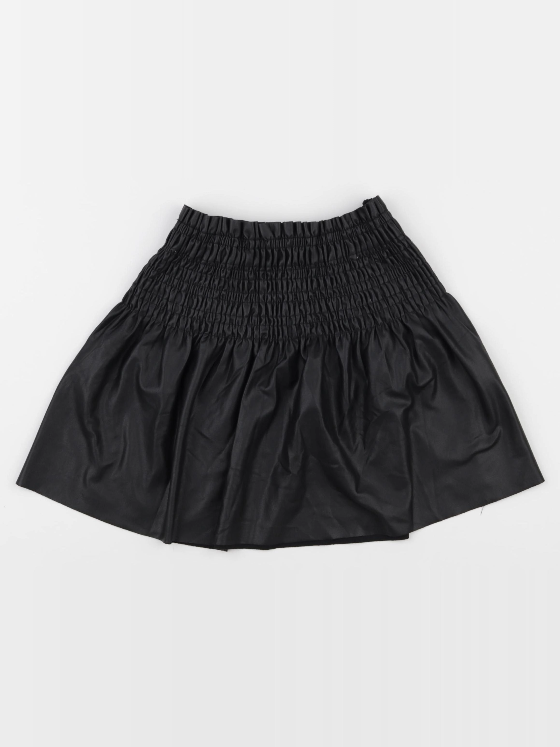Zara - jupe simili cuir noir - 7 ans