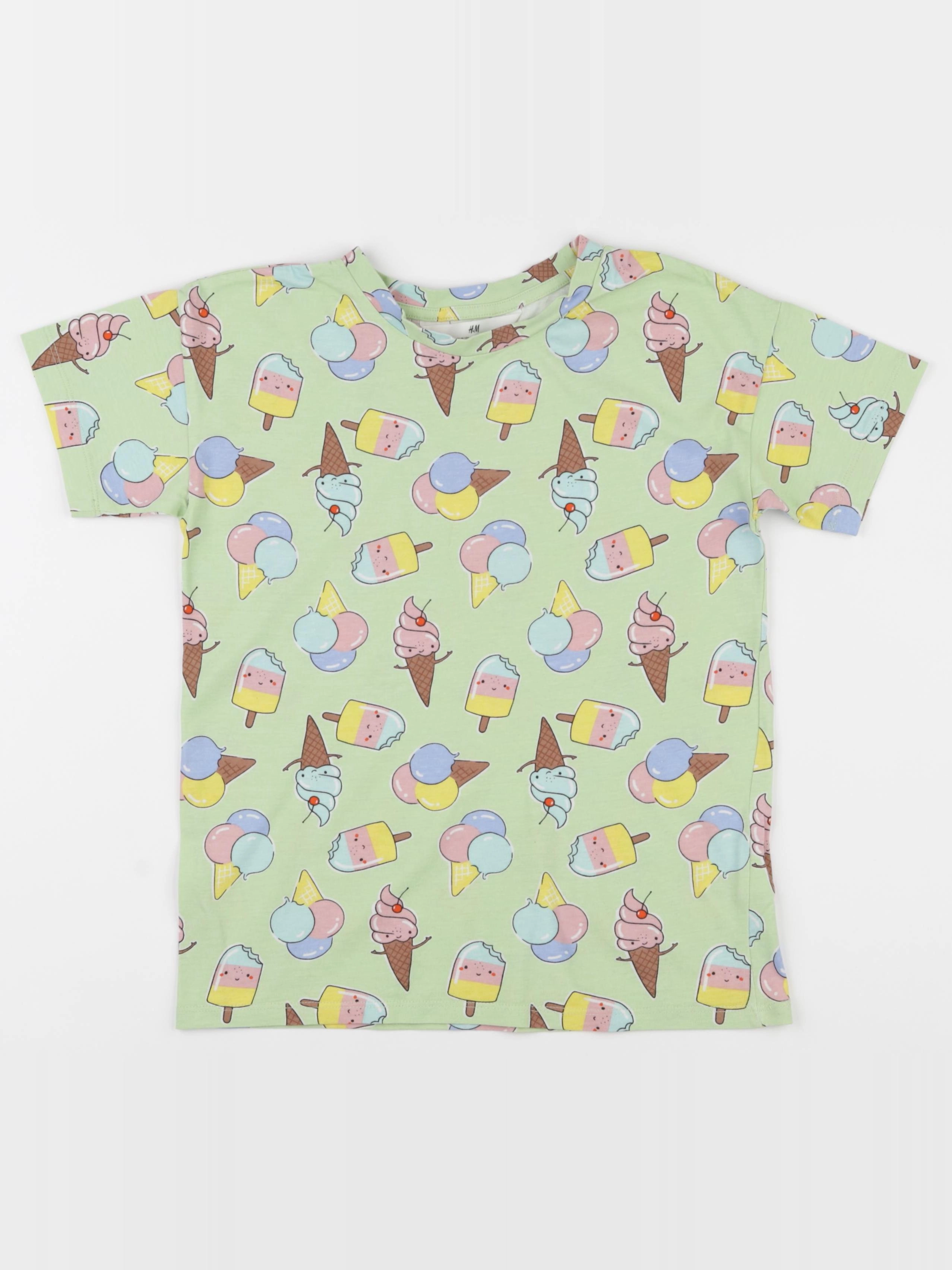 H&M - tee-shirt vert - 6/7 ans