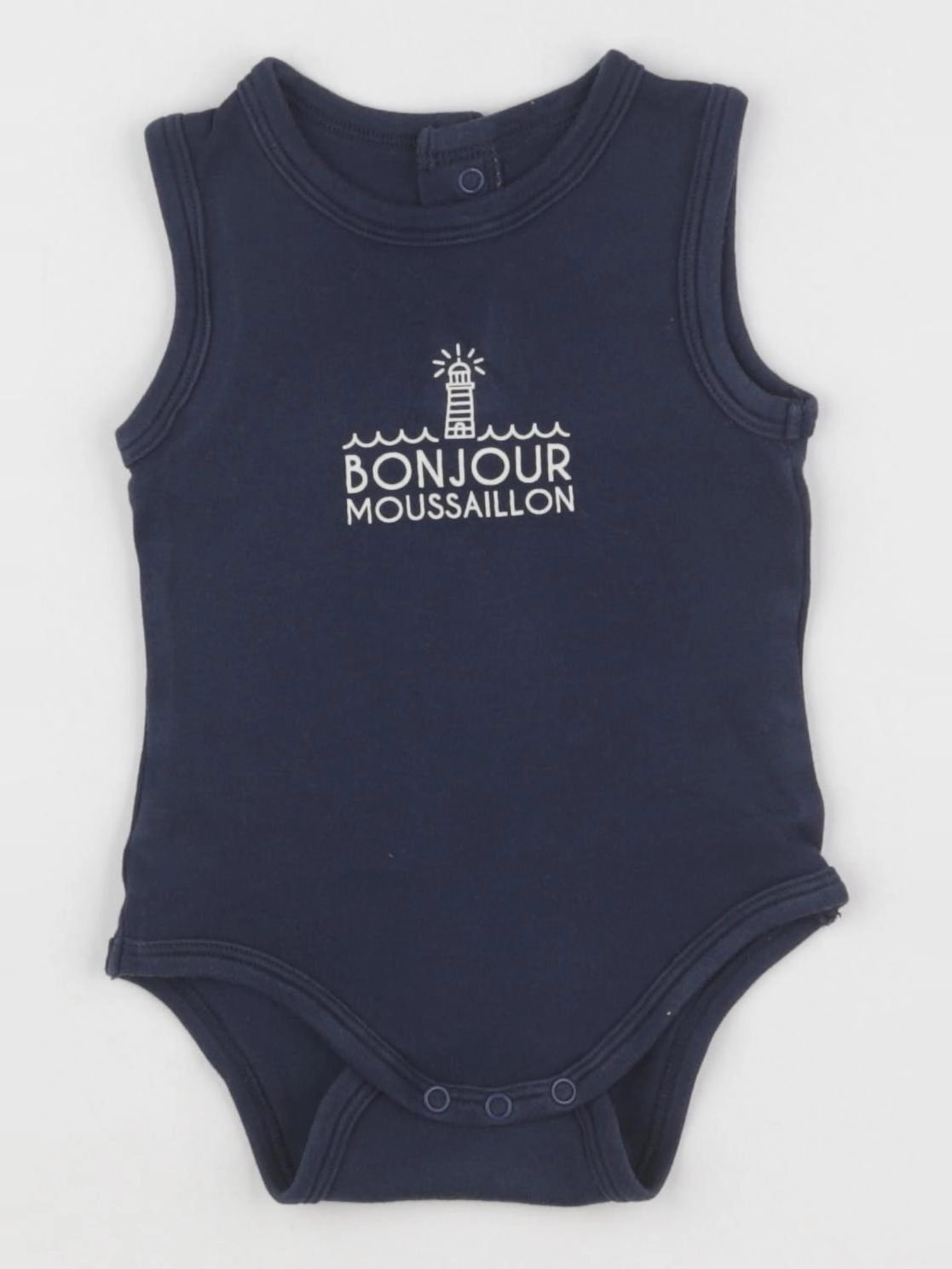 Vertbaudet - body bleu - 6 mois