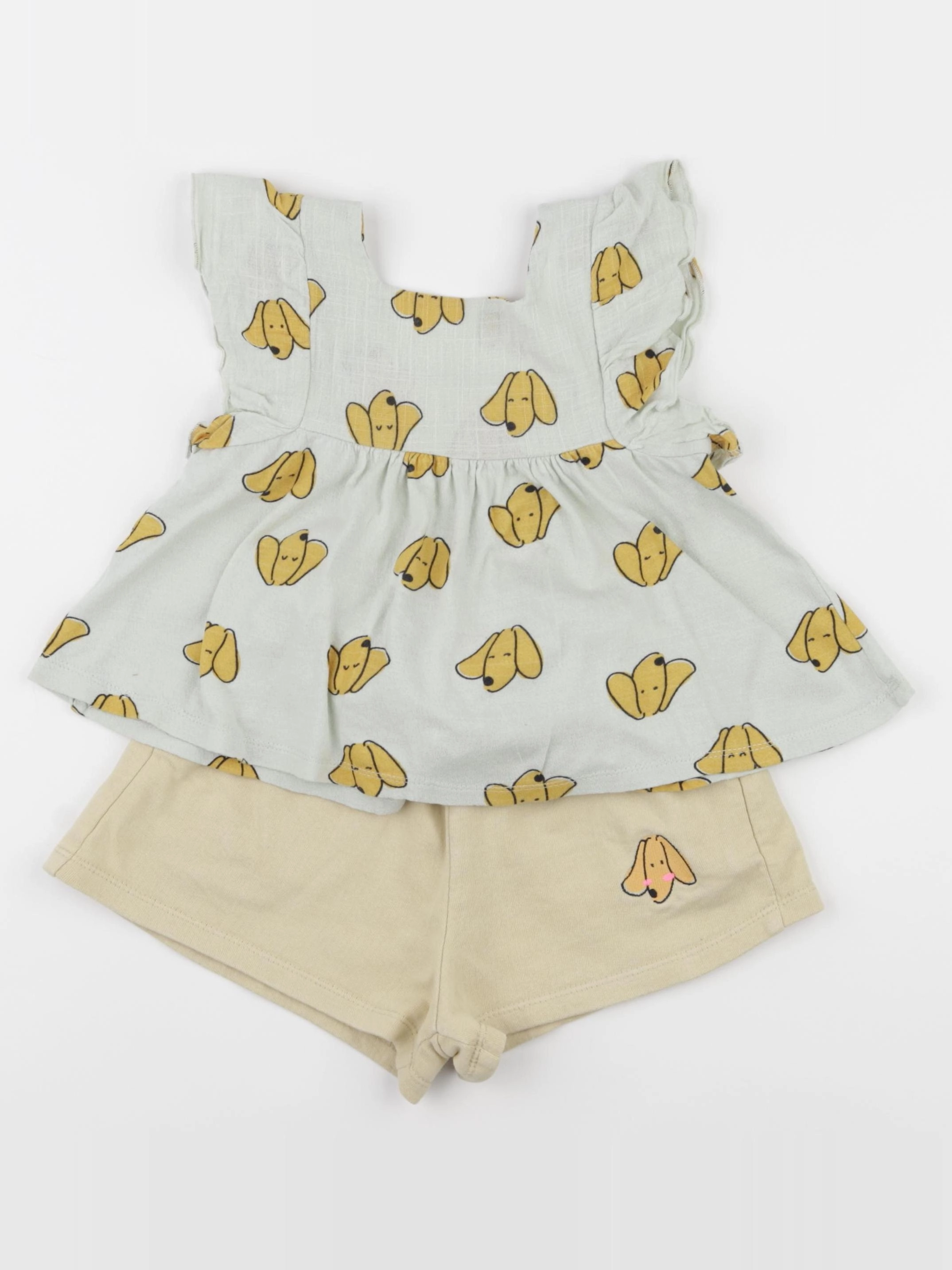 Zara - ensemble marron, vert, jaune - 4 ans