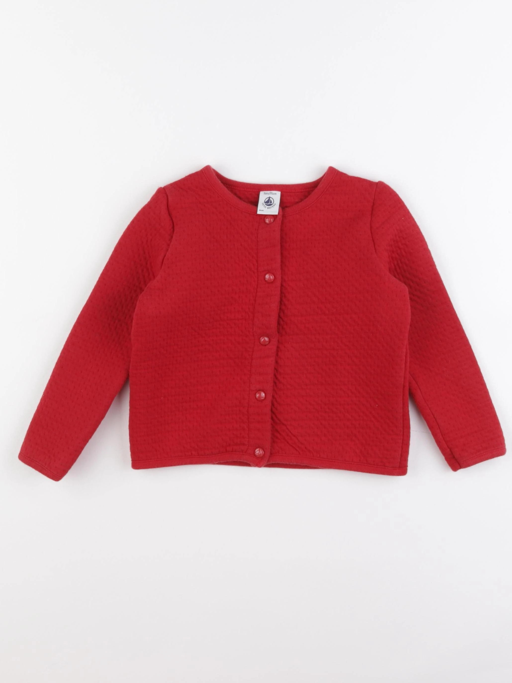 Petit Bateau - veste rouge - 3 ans