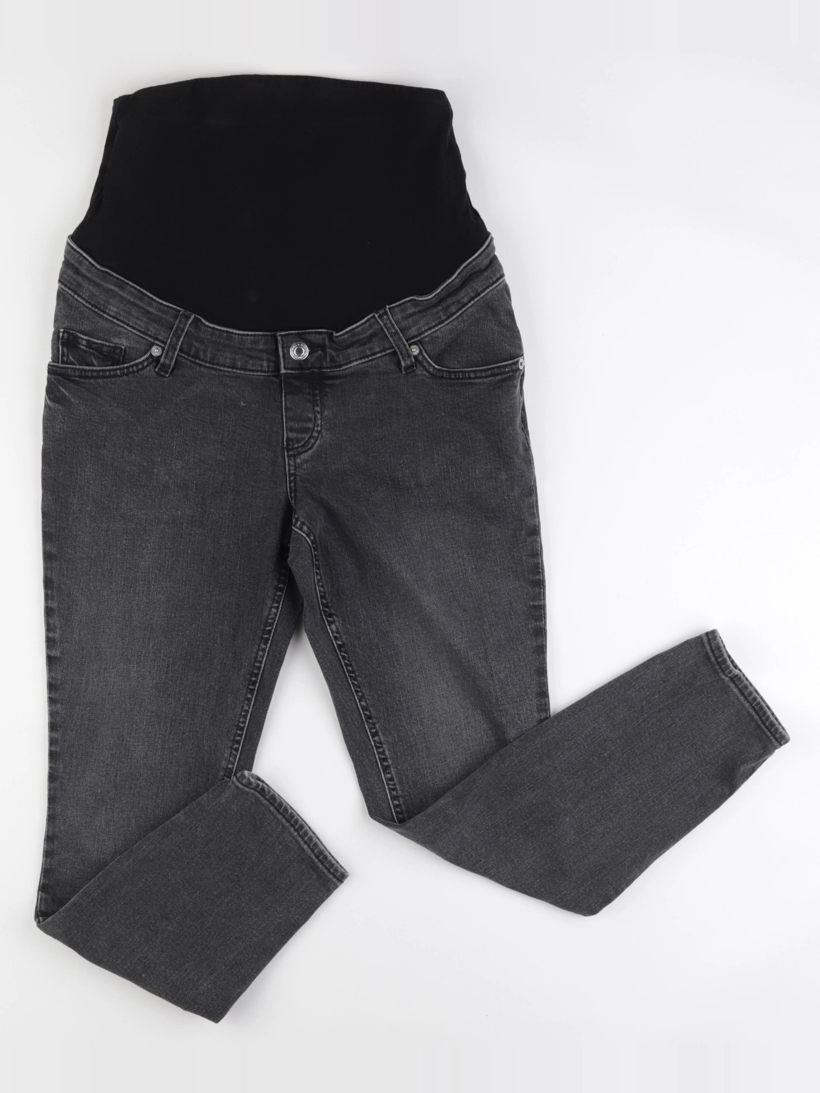 H&M - jean grossesse noir - 36