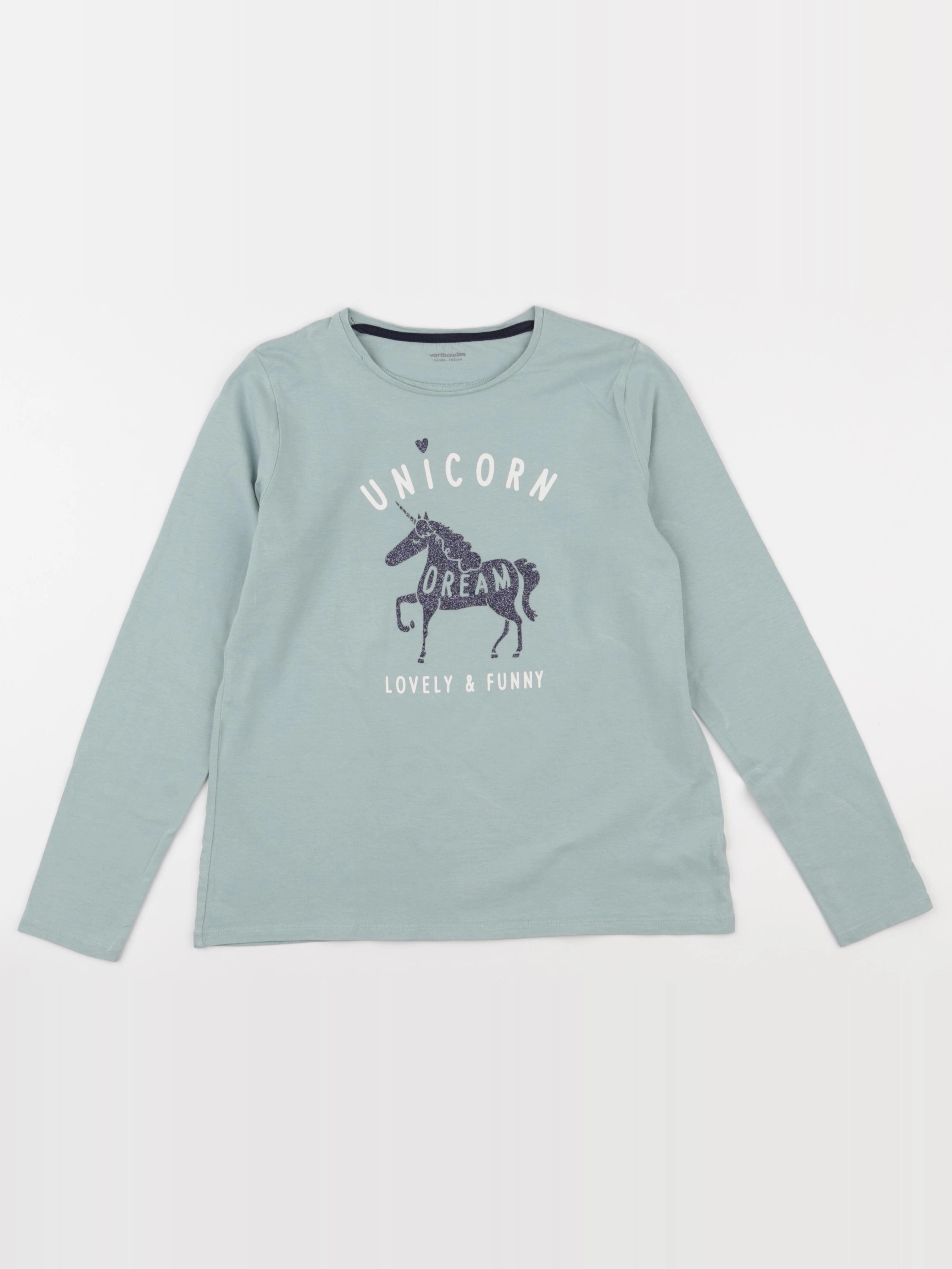 Vertbaudet - tee-shirt vert - 12 ans