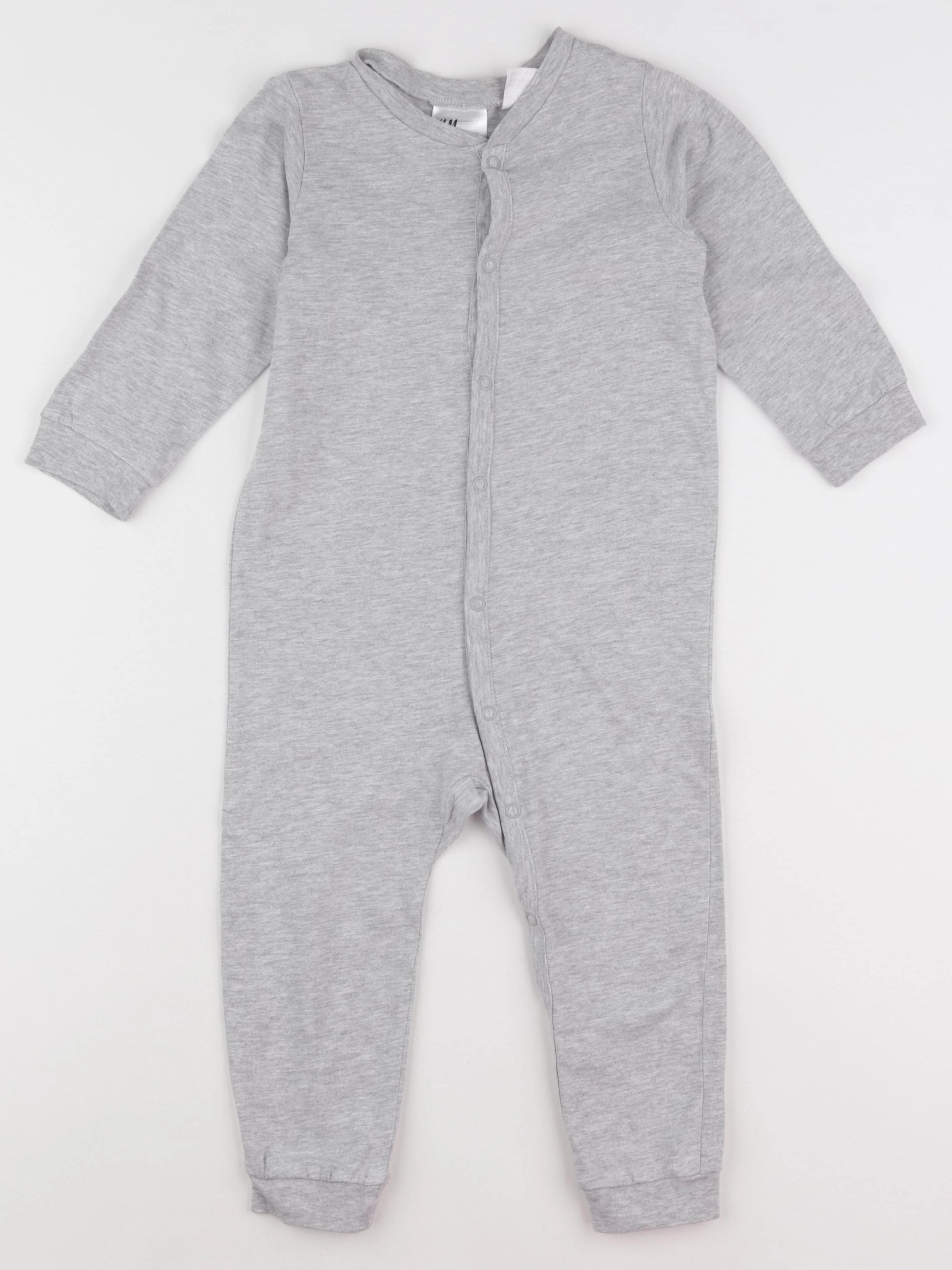 H&M - pyjama coton gris - 12/18 mois