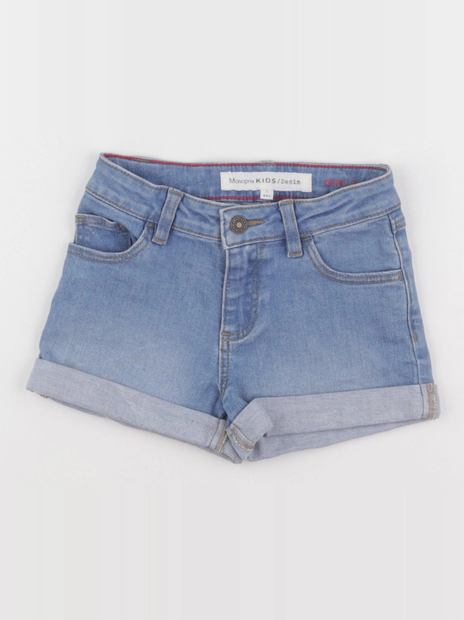 Monoprix - short bleu - 5 ans