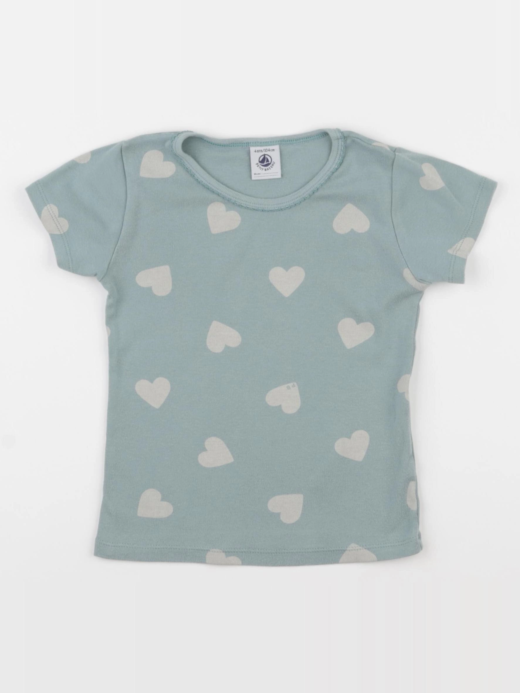 Petit Bateau - maillot de corps vert - 4 ans
