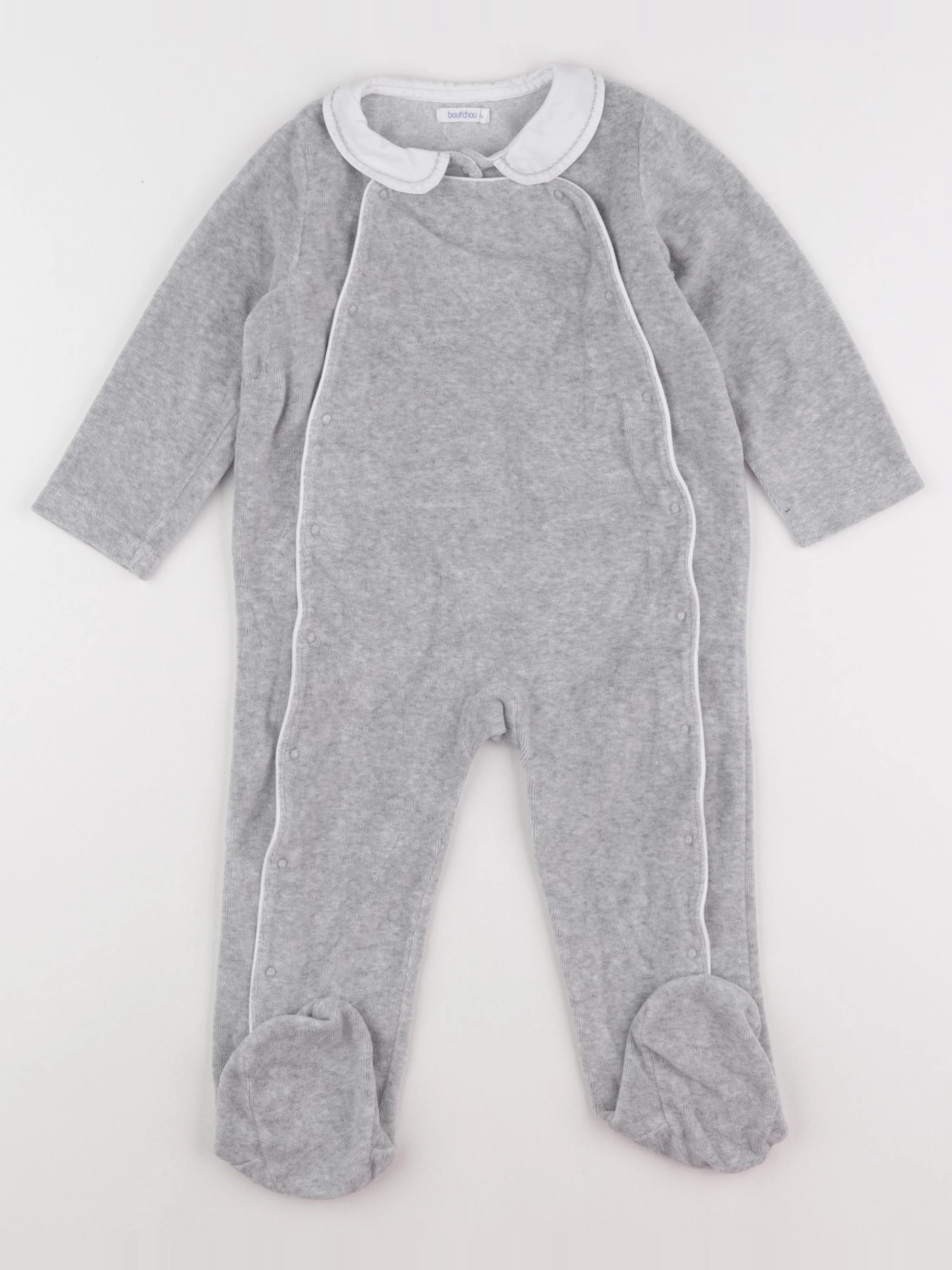Boutchou - pyjama velours gris - 24 mois