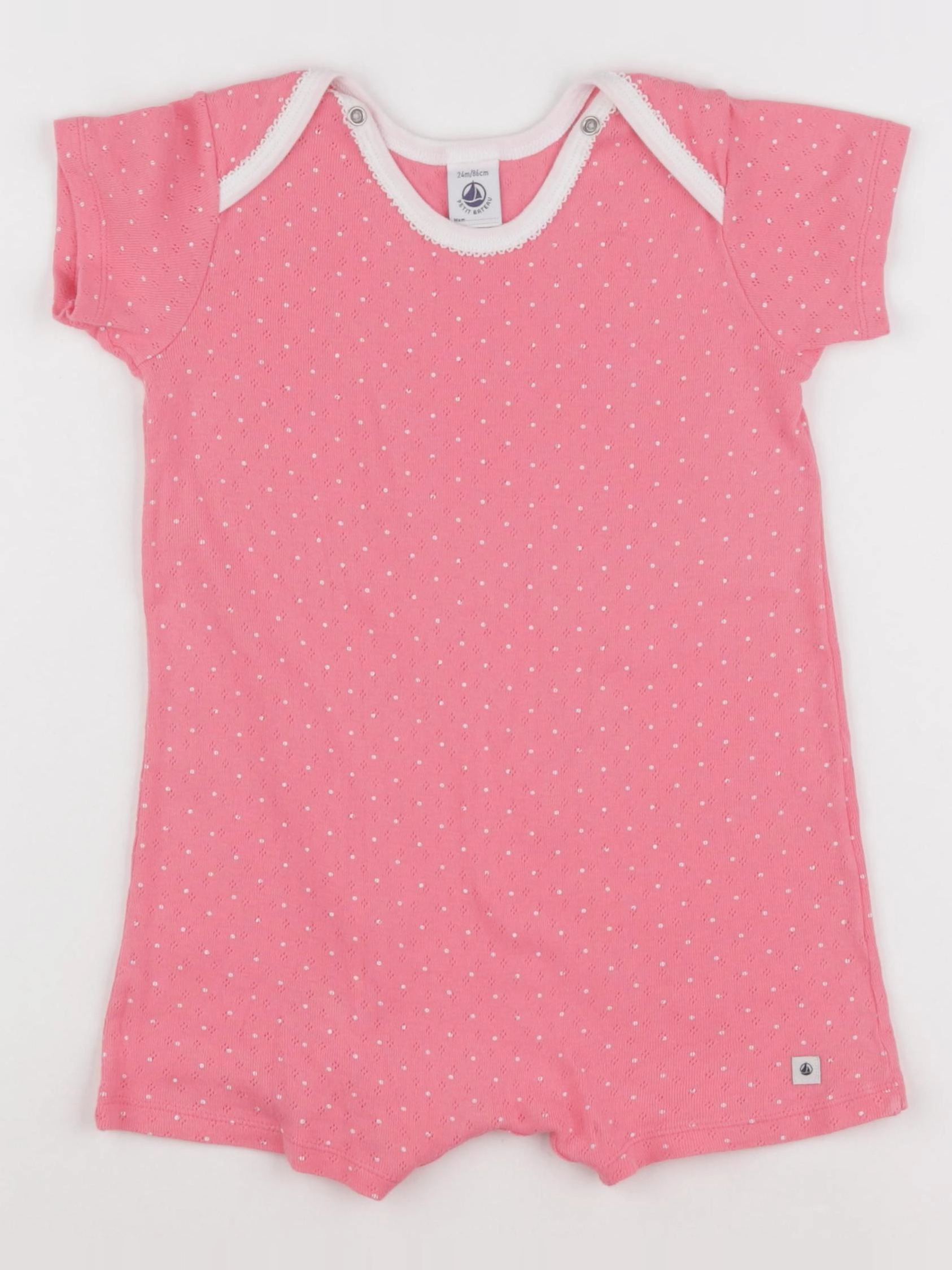 Petit Bateau - pyjama coton rose - 24 mois
