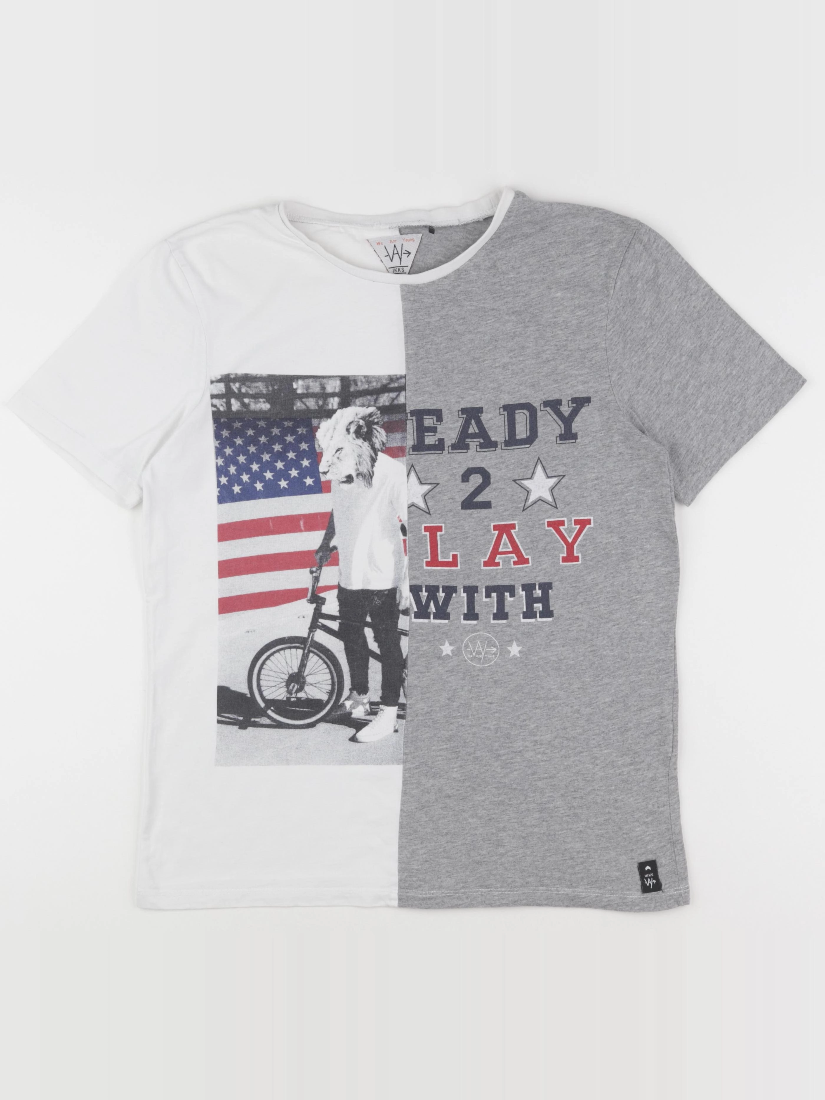 IKKS - tee-shirt gris - 16 ans