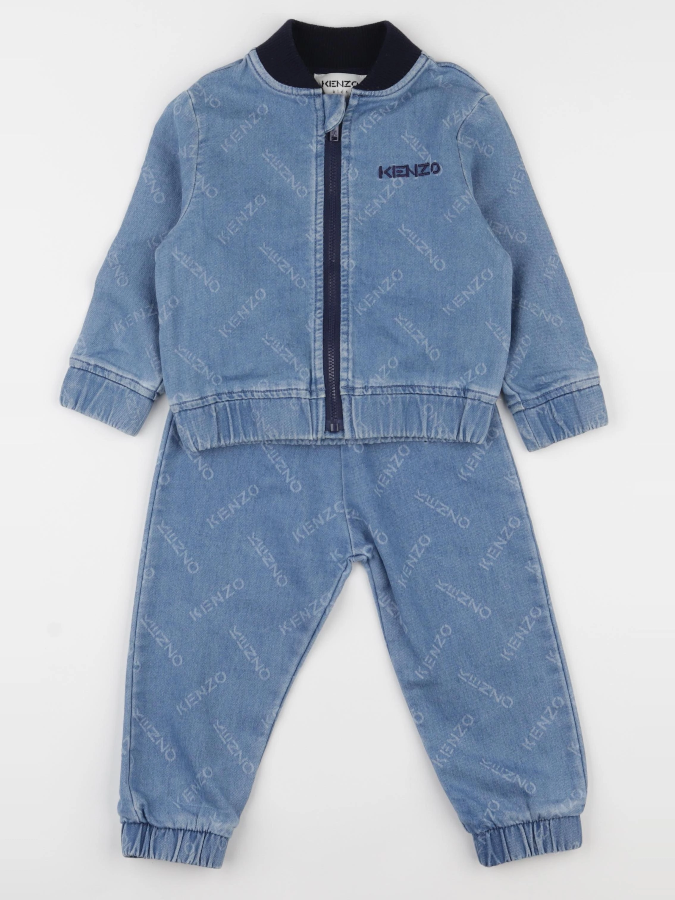 Kenzo - ensemble imprimé au dos bleu - 2 ans