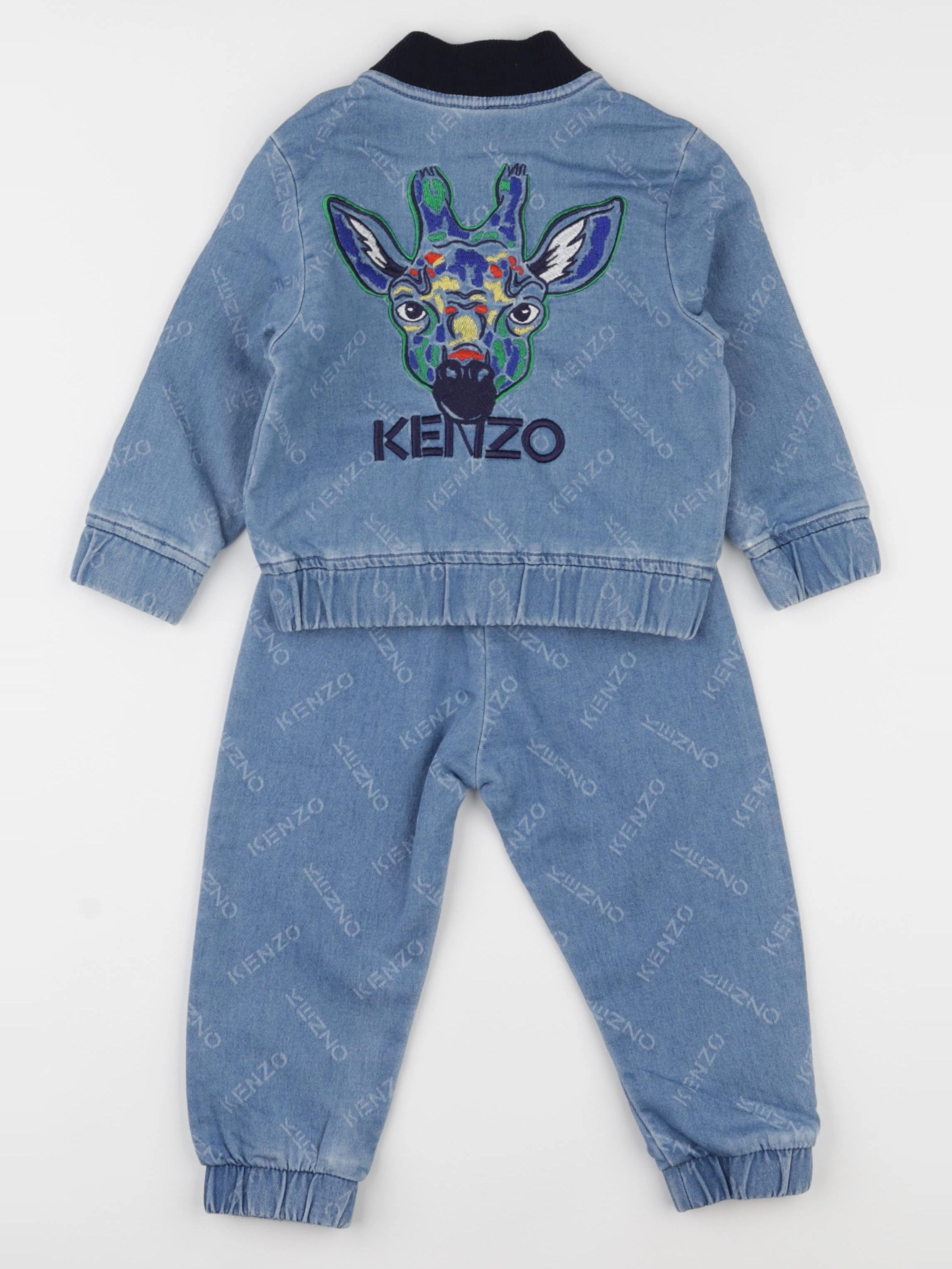 Kenzo - ensemble imprimé au dos bleu - 2 ans