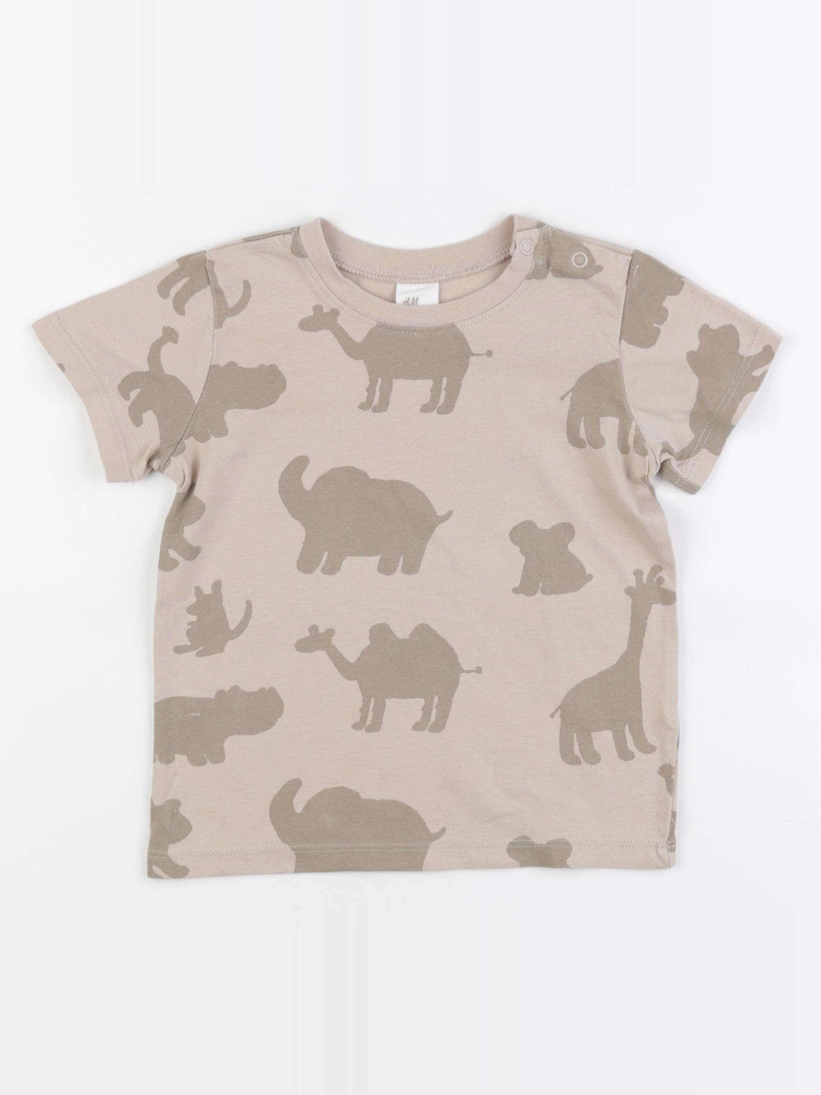 H&M - tee-shirt beige - 18 mois