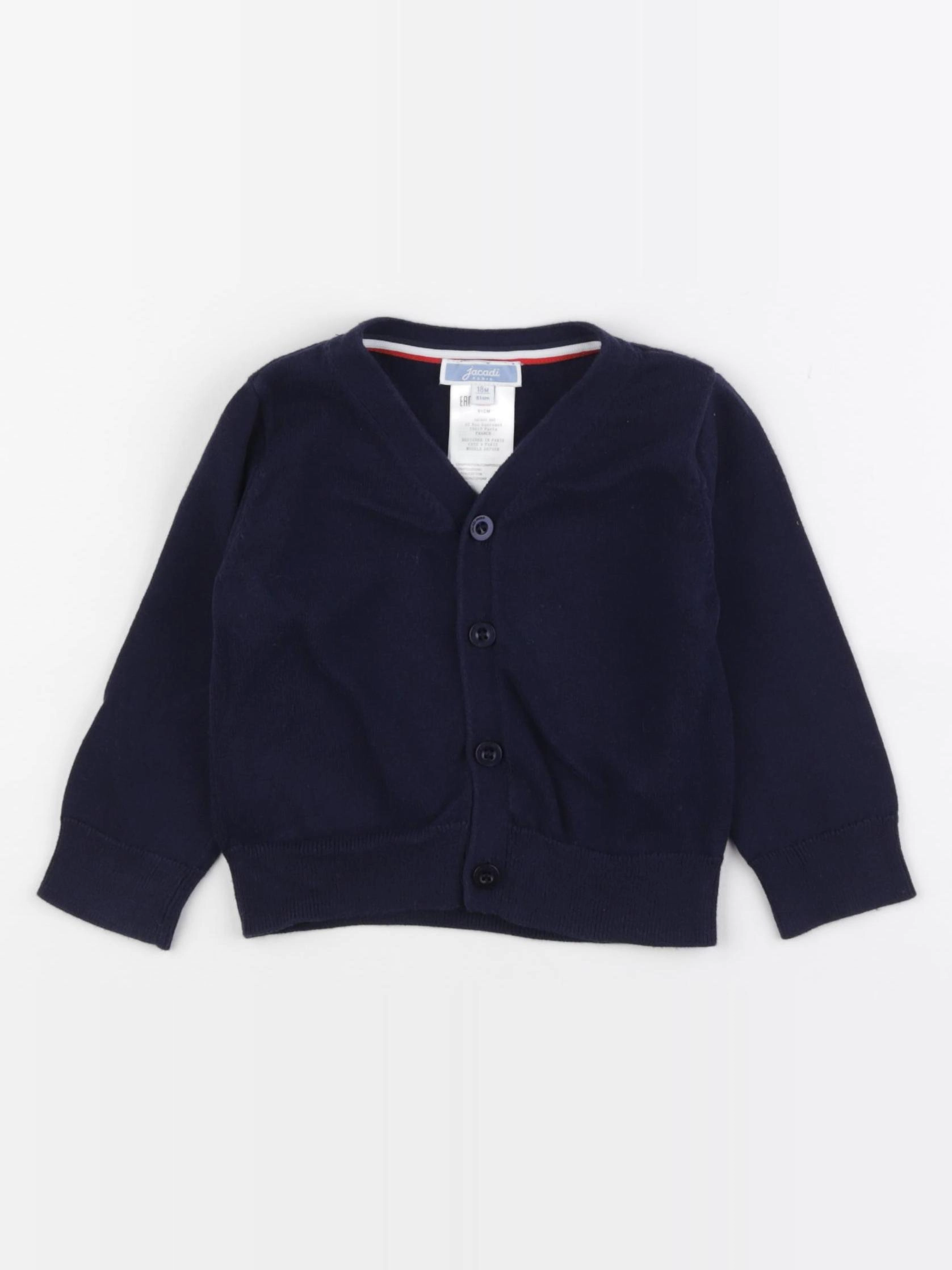 Jacadi - gilet bleu - 18 mois