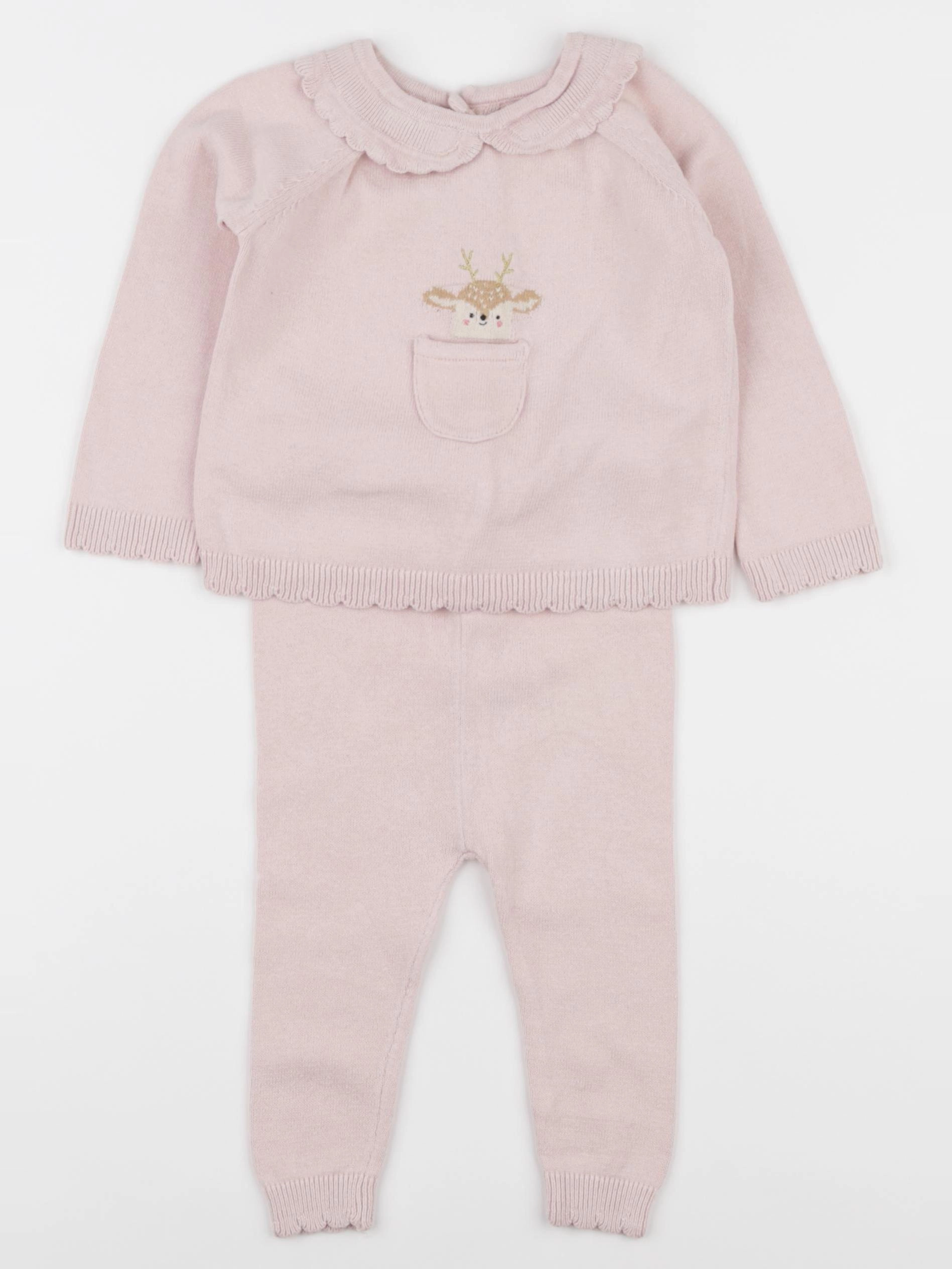 Vertbaudet - ensemble rose - 6 mois