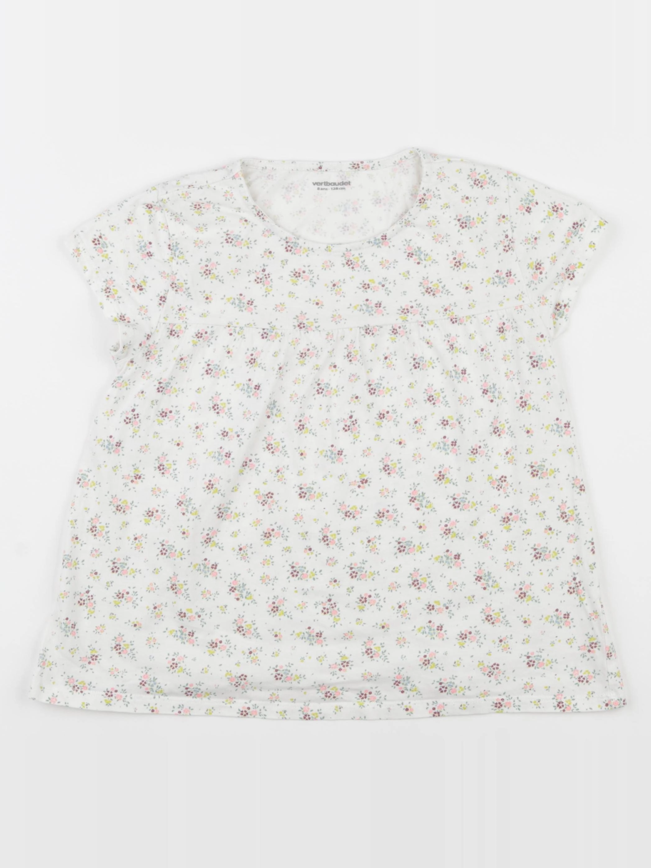 Vertbaudet - tee-shirt blanc - 8 ans