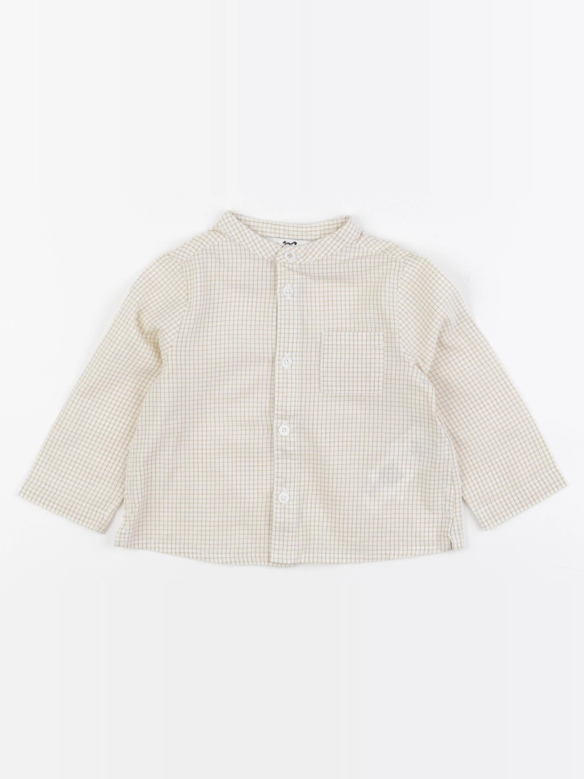 Cyrillus - chemise blanc, jaune - 18 mois