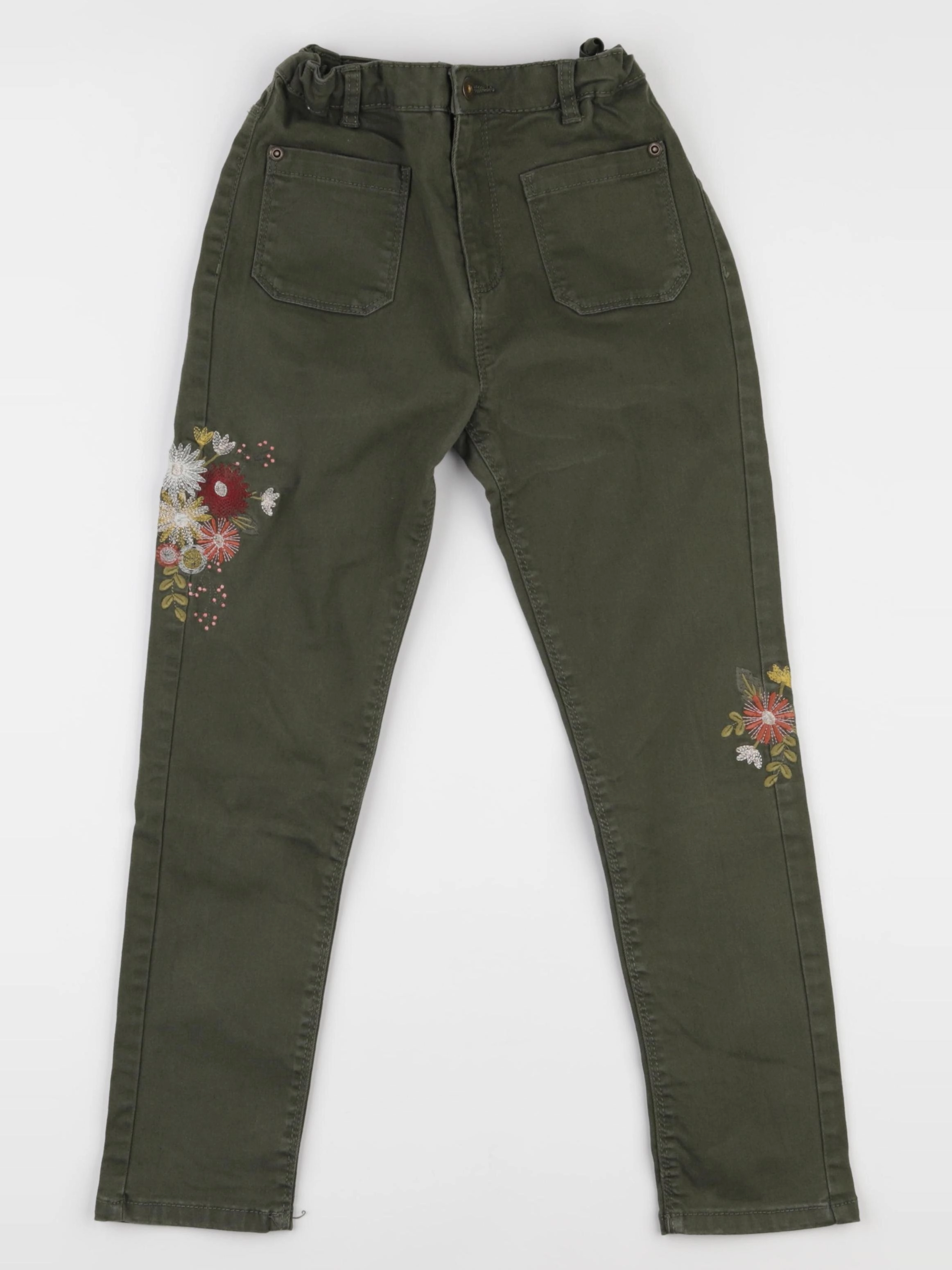 Vertbaudet - pantalon vert - 8 ans
