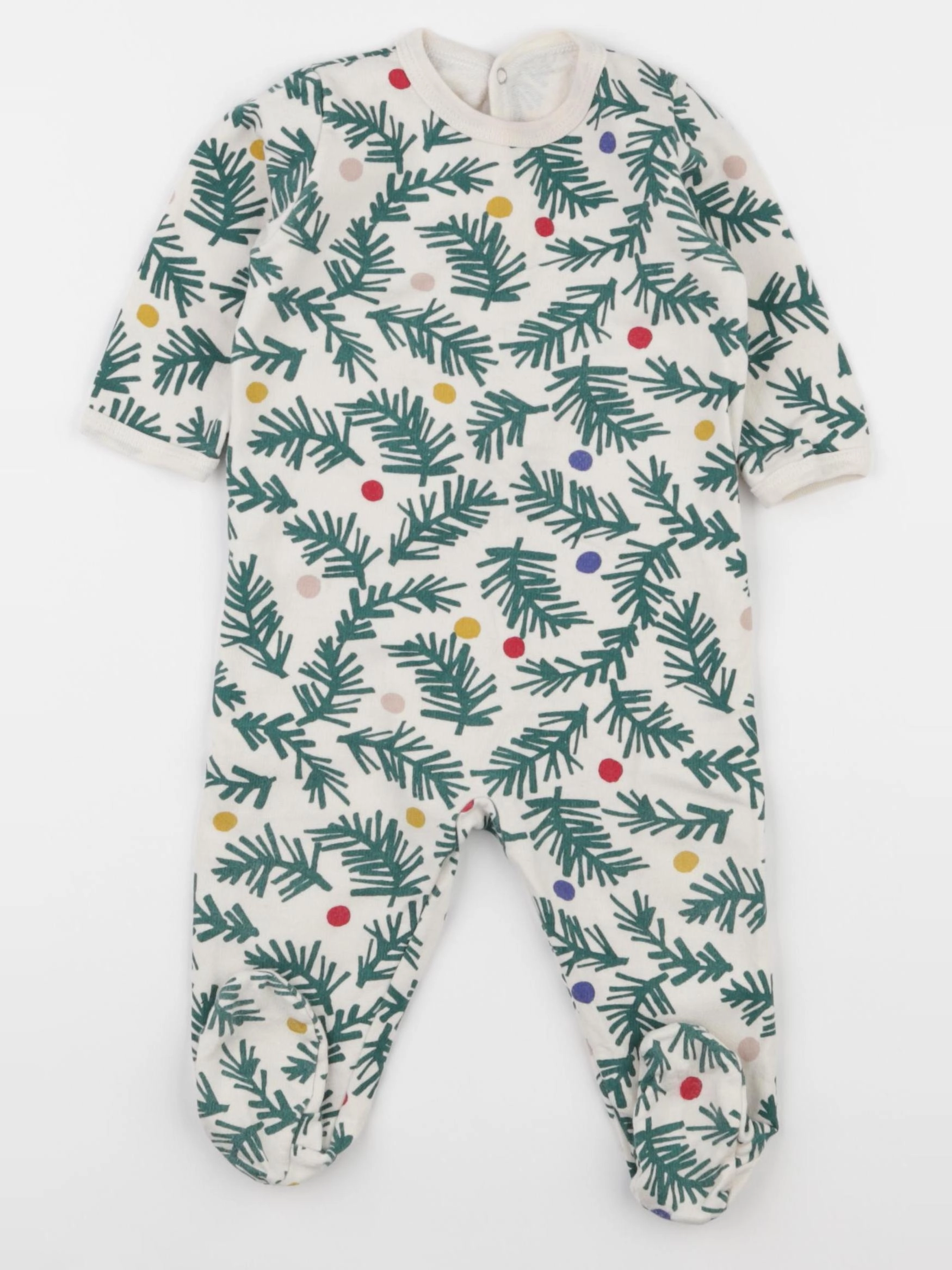Petit Bateau - pyjama coton beige - 6 mois