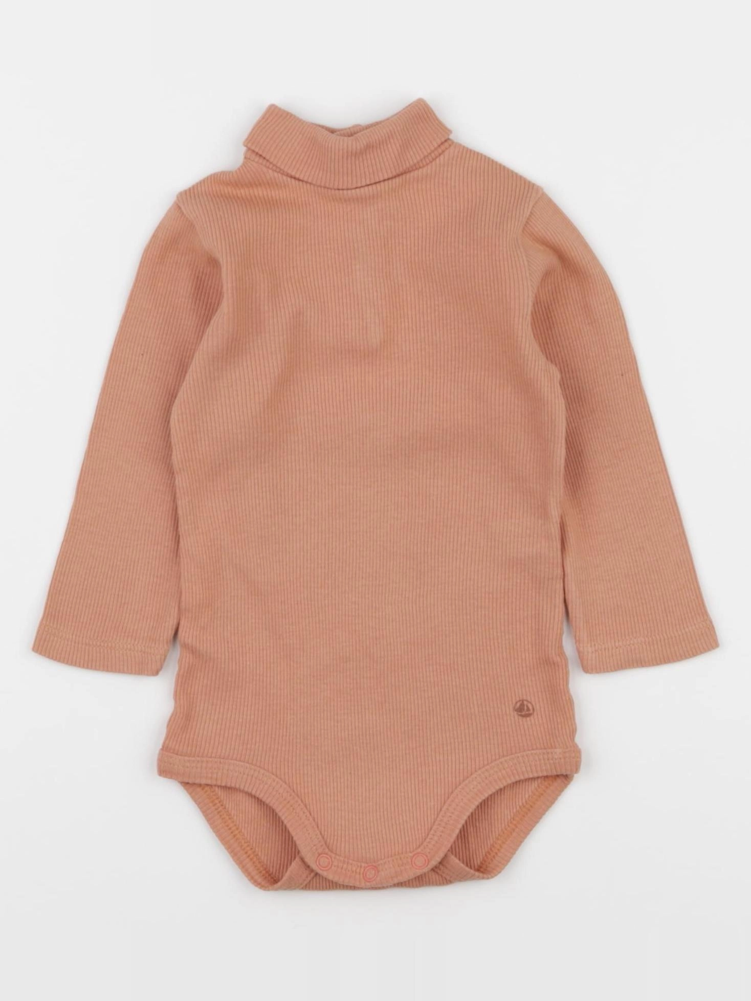 Petit Bateau - body à col orange - 6 mois