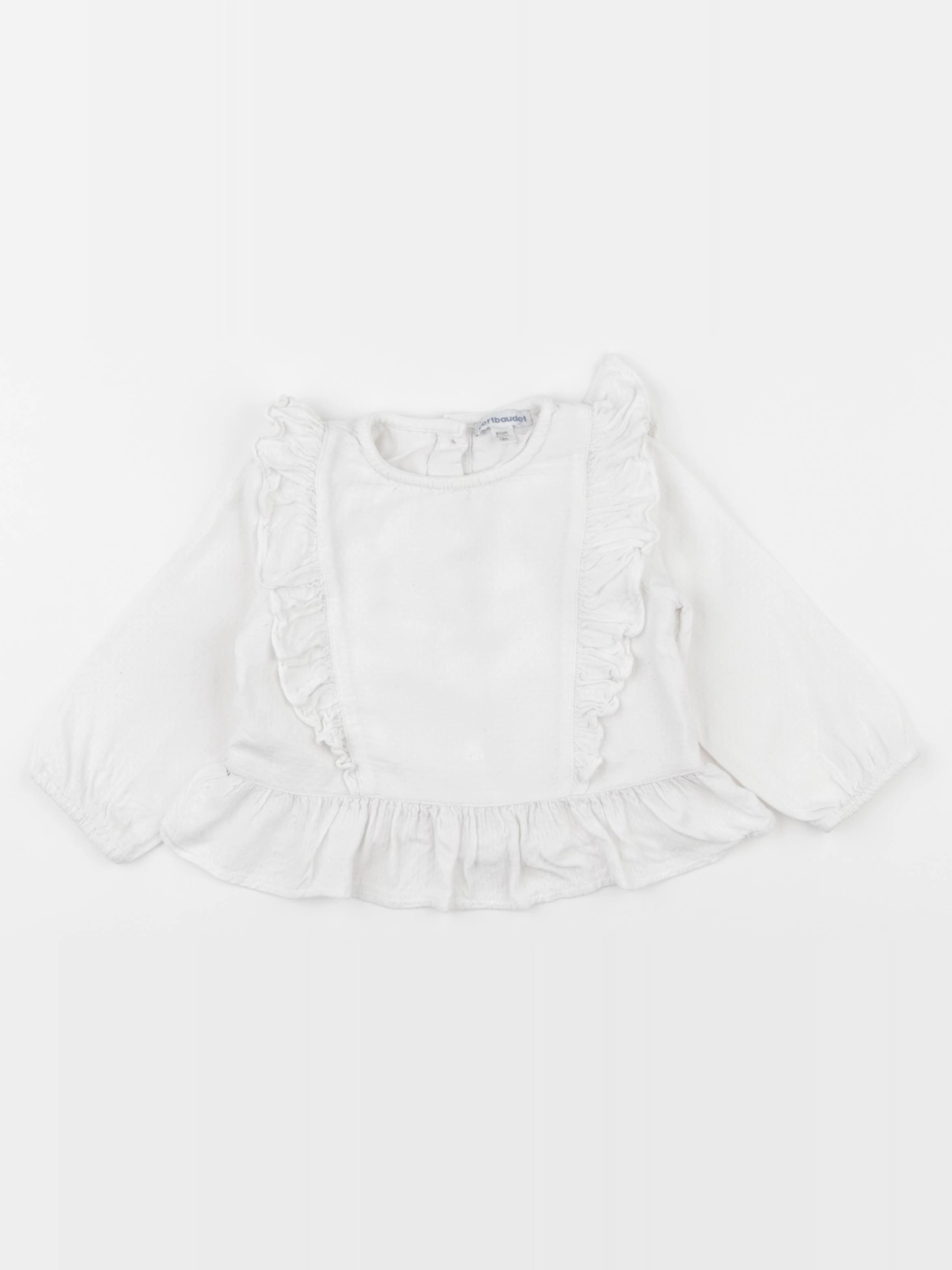 Vertbaudet - blouse blanc - 18 mois