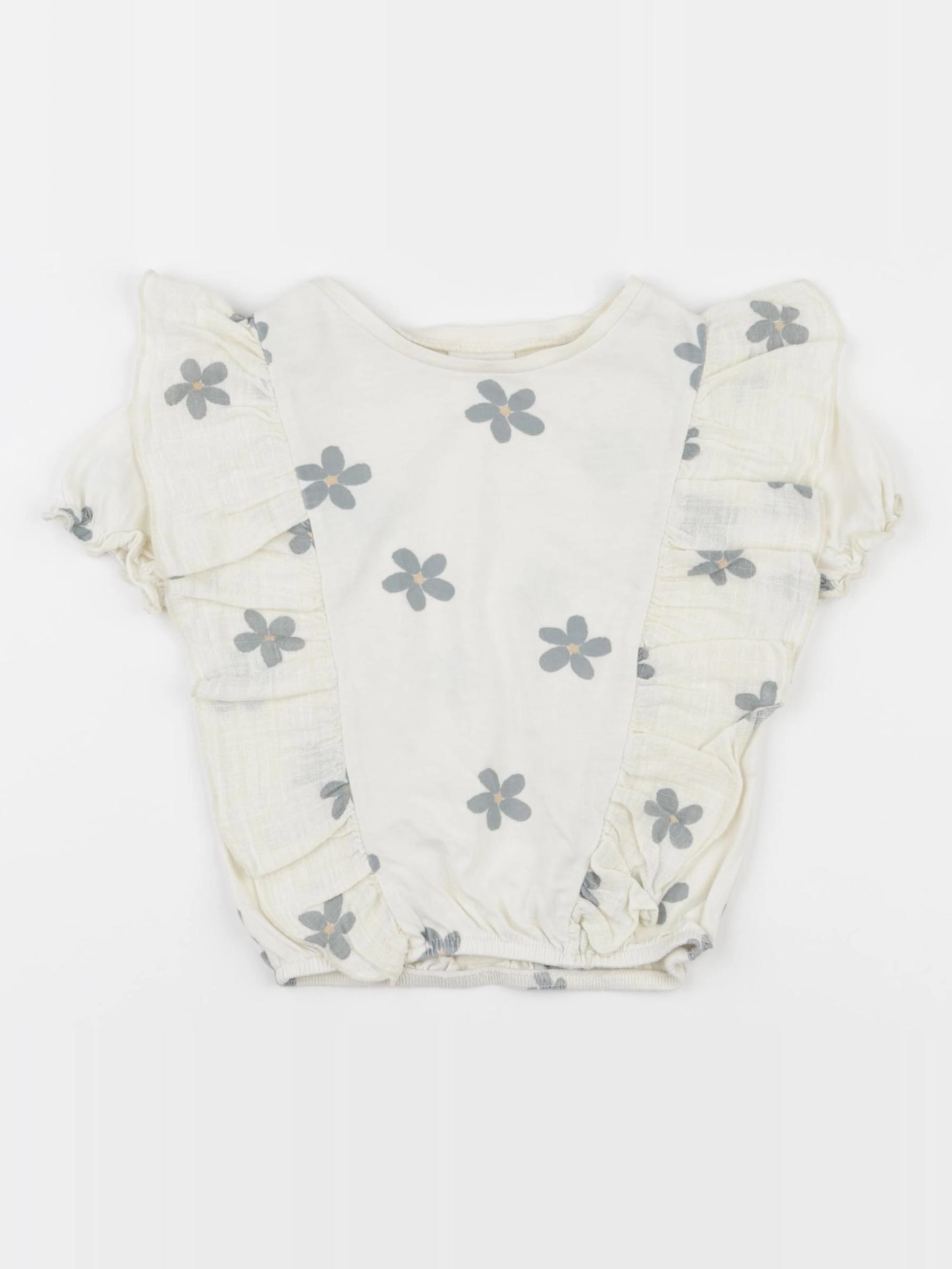 Zara - tee-shirt beige, vert - 2/3 ans