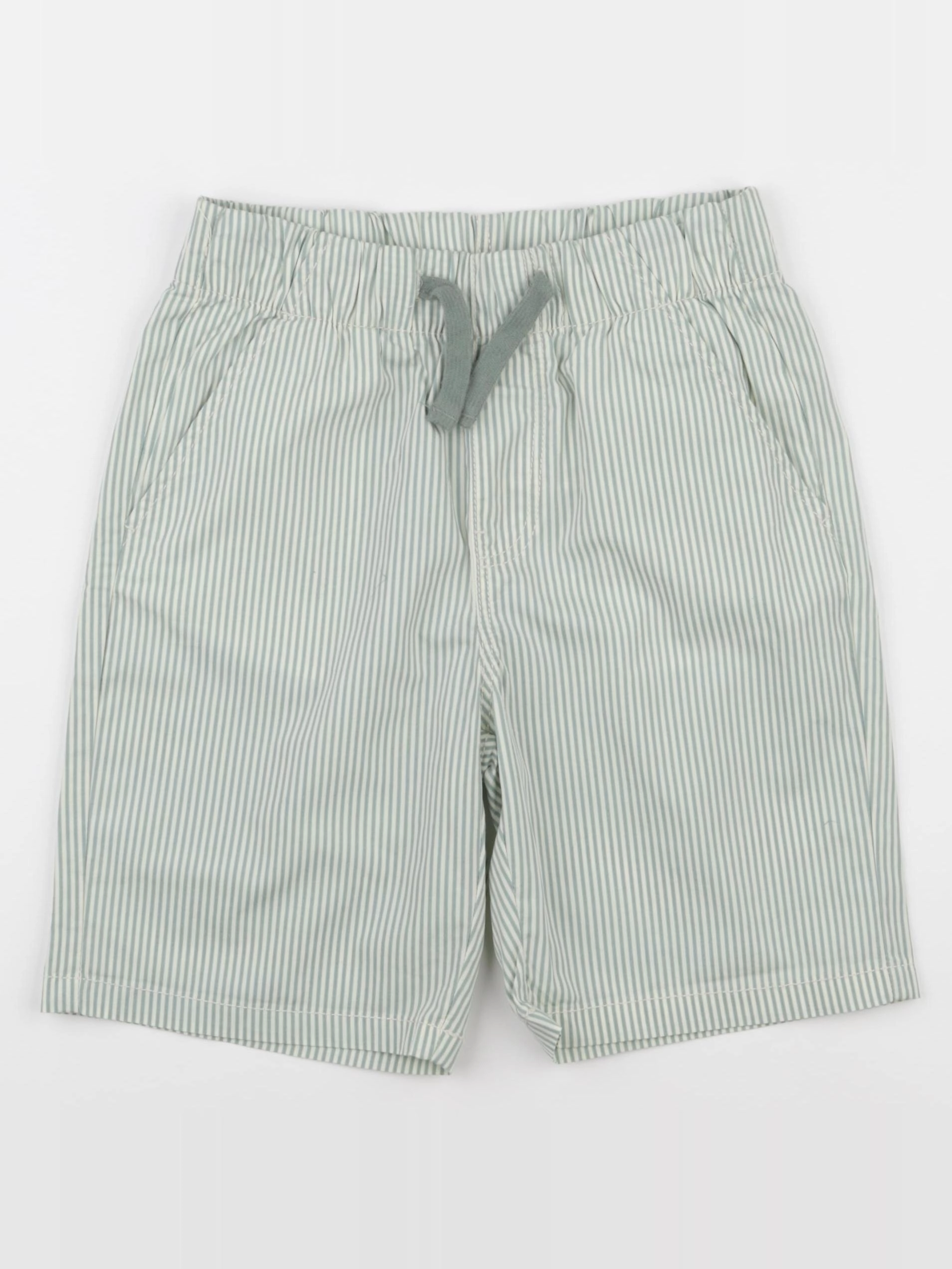 H&M - short vert, blanc - 8/9 ans
