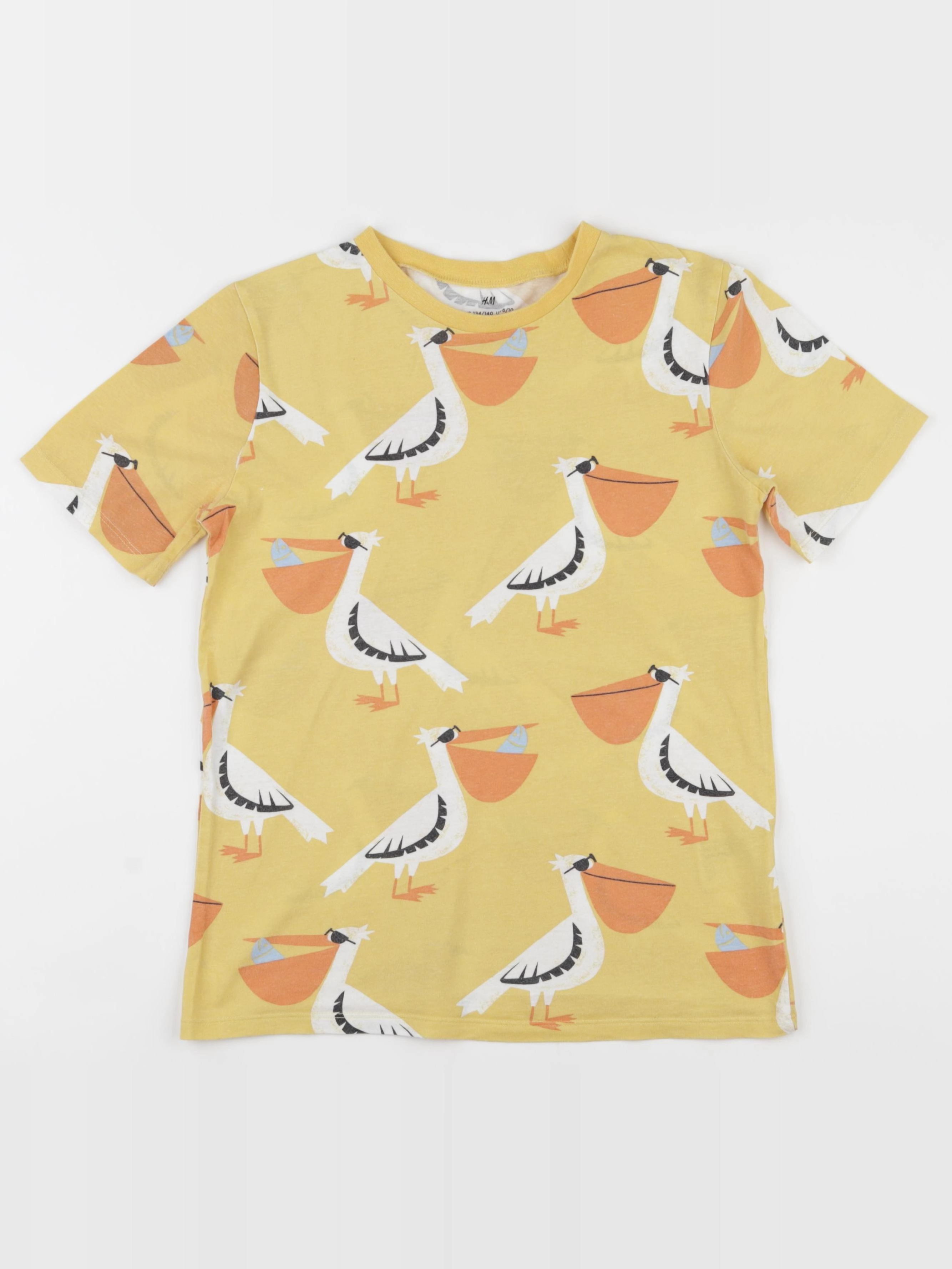 H&M - tee-shirt jaune - 8/10 ans