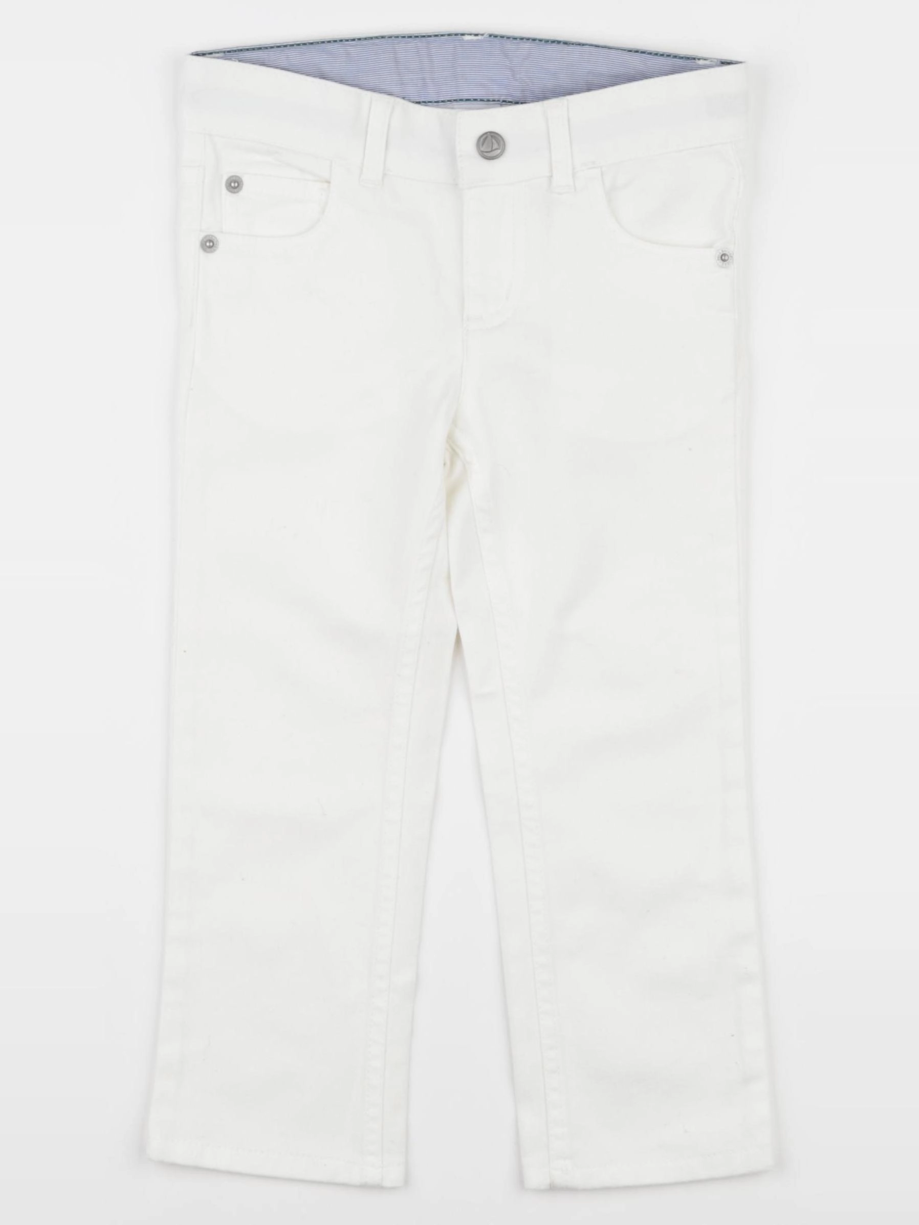 Petit Bateau - pantalon blanc - 3 ans