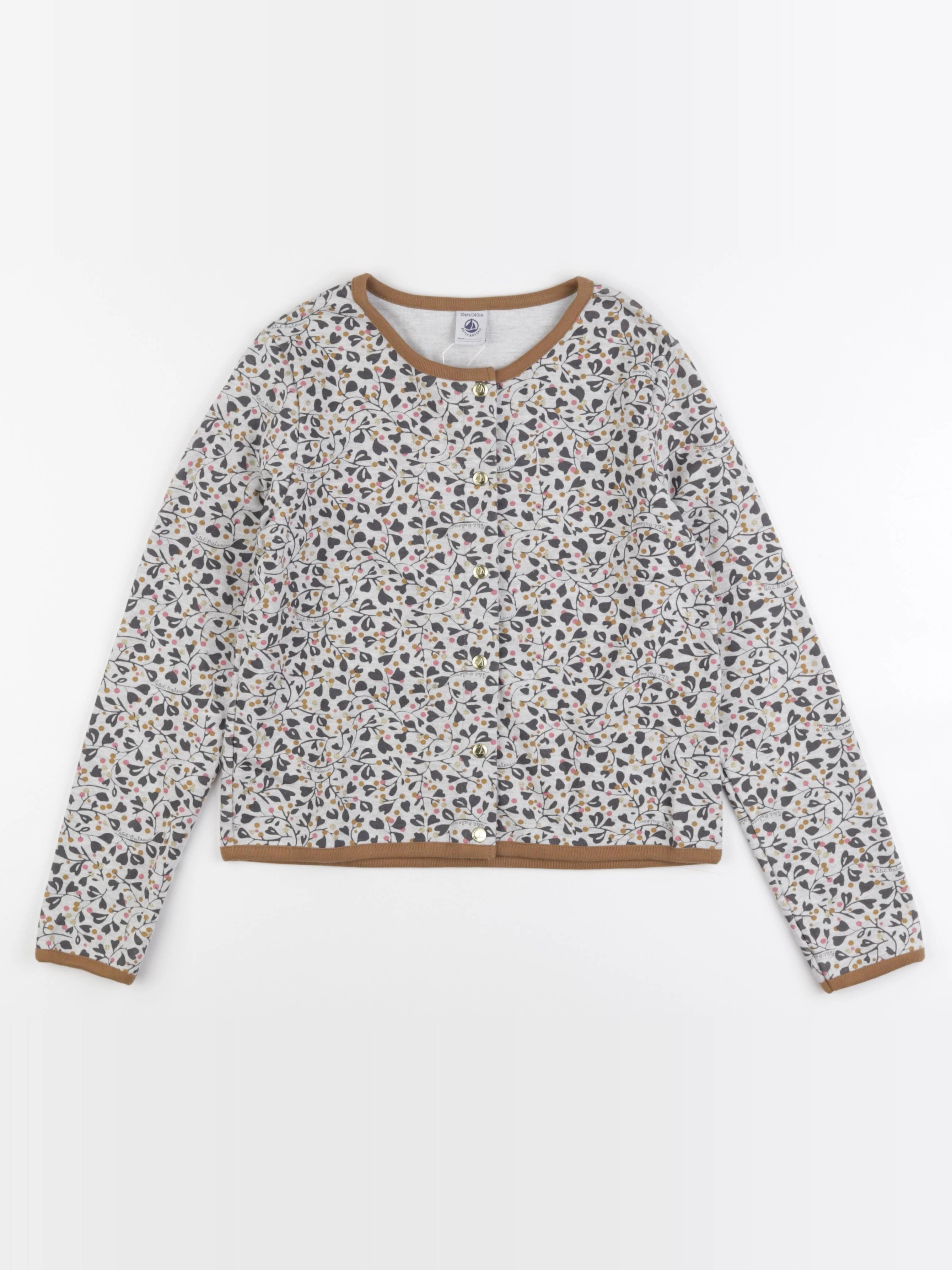 Petit Bateau - sweat gris - 10 ans