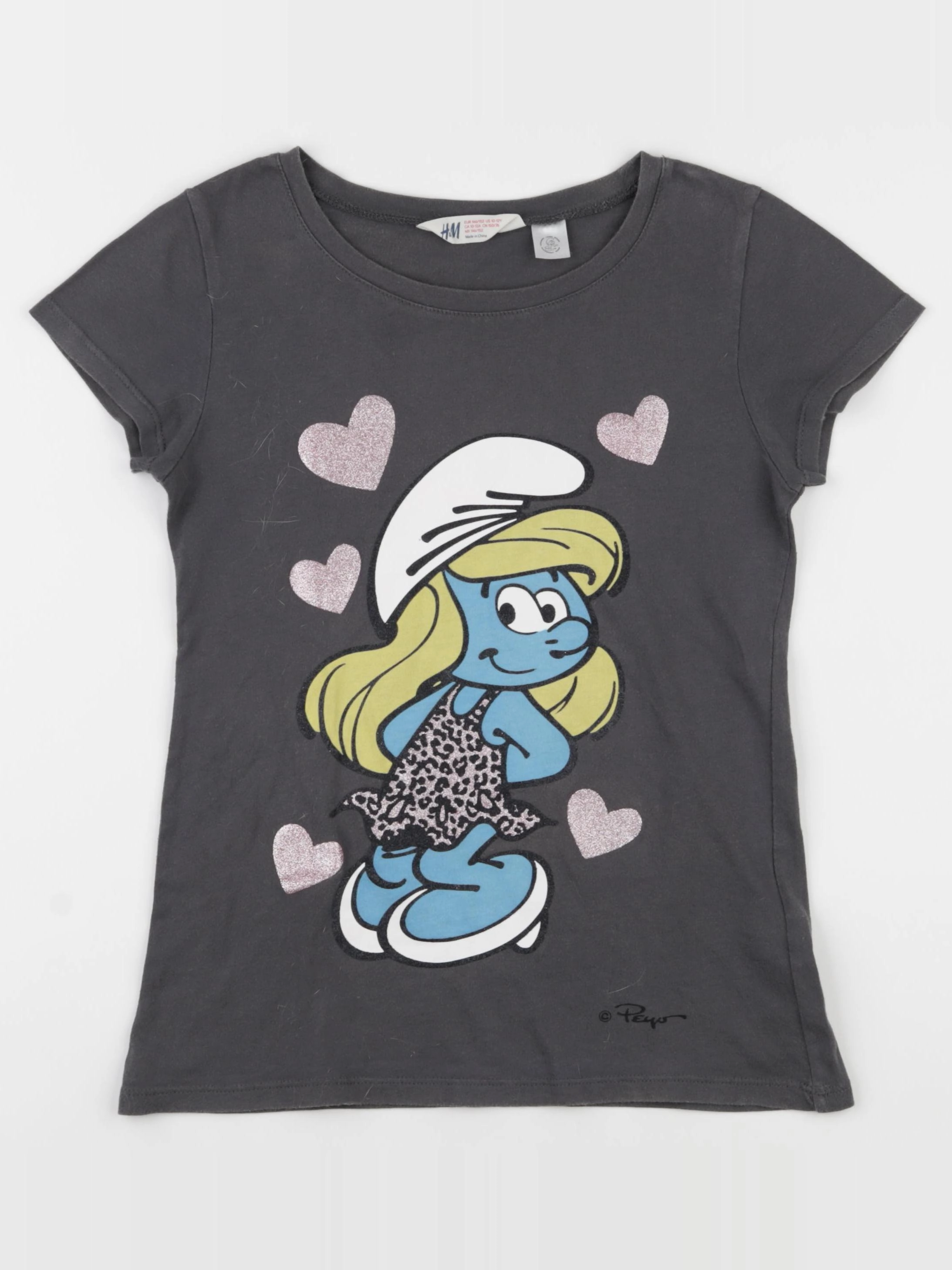 H&M - tee-shirt gris - 10/12 ans