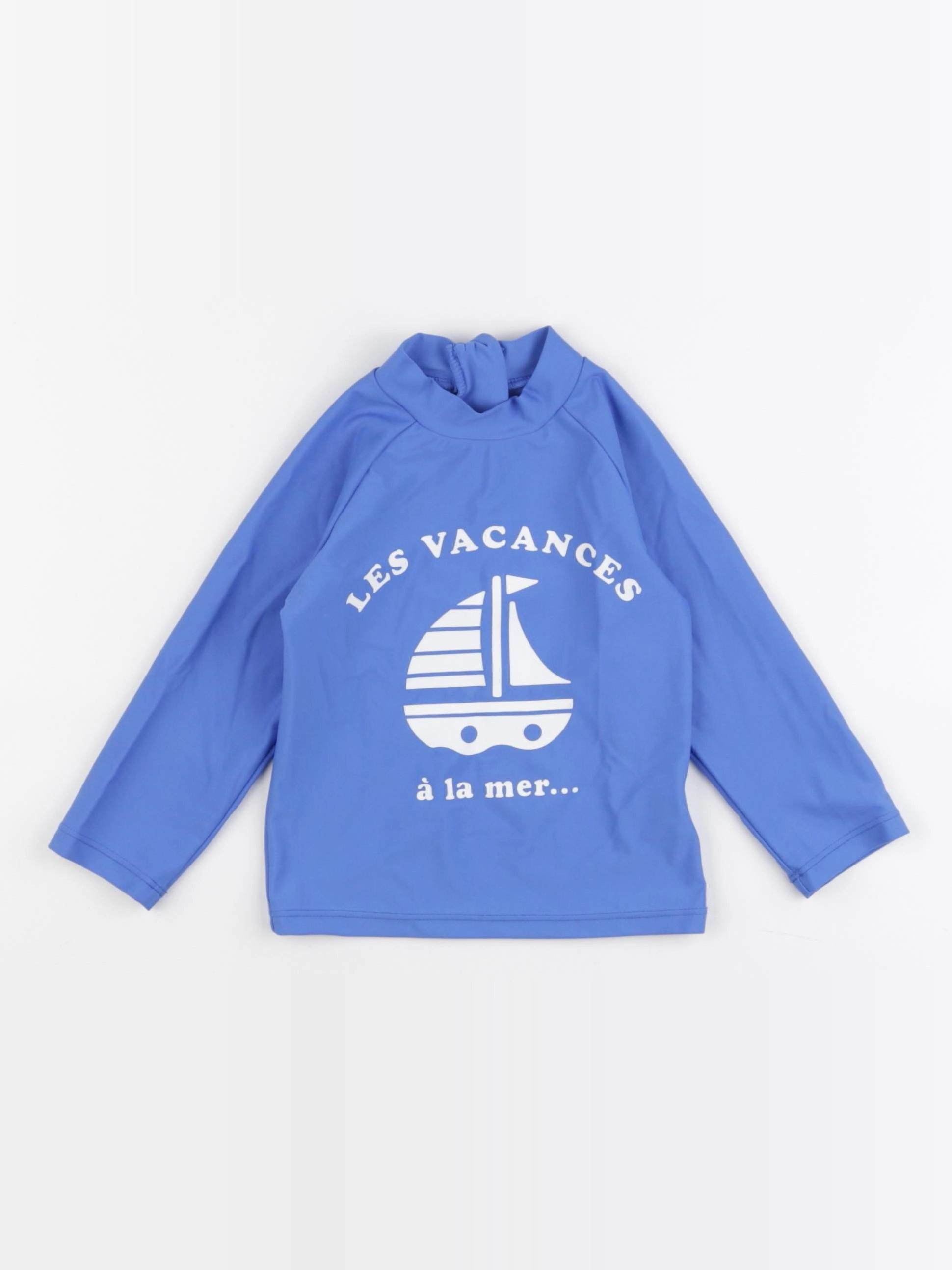 Vertbaudet - tee-shirt de bain bleu - 12/18 mois