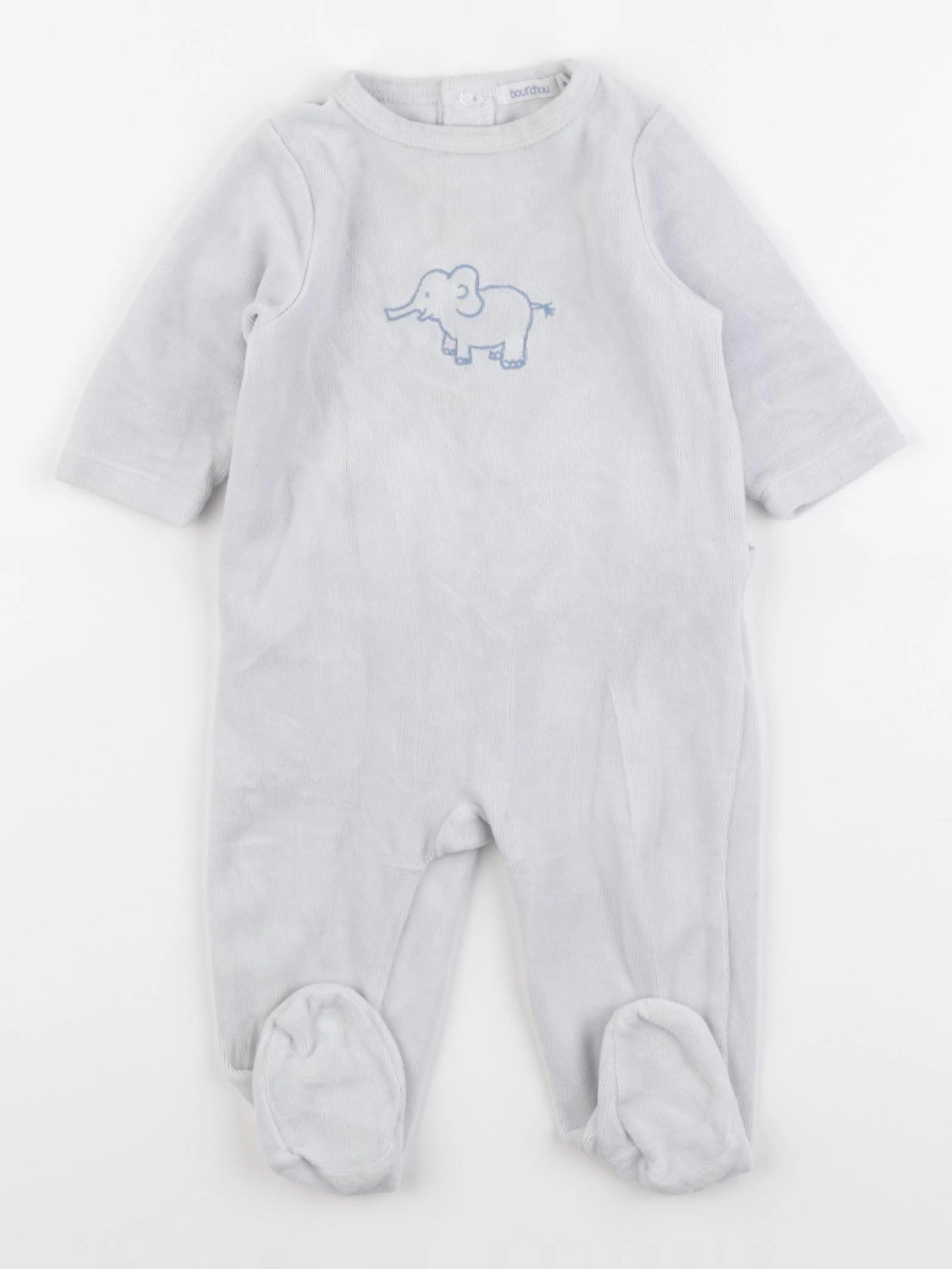 Boutchou - pyjama velours bleu - 6 mois