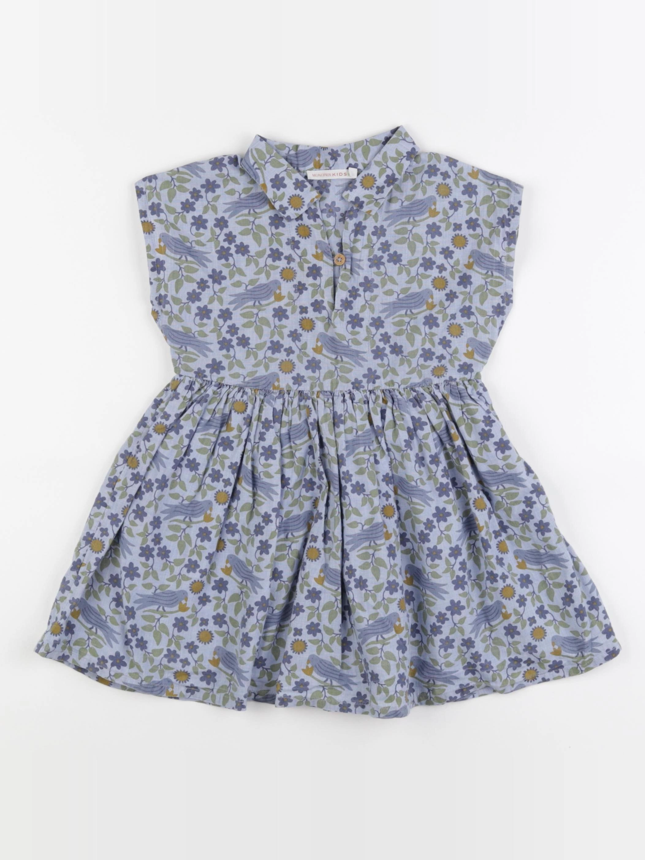 Monoprix - robe bleu - 3 ans