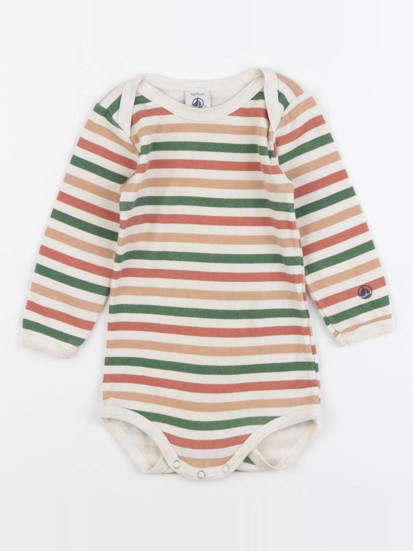 Petit Bateau - body multicolore - 9 mois