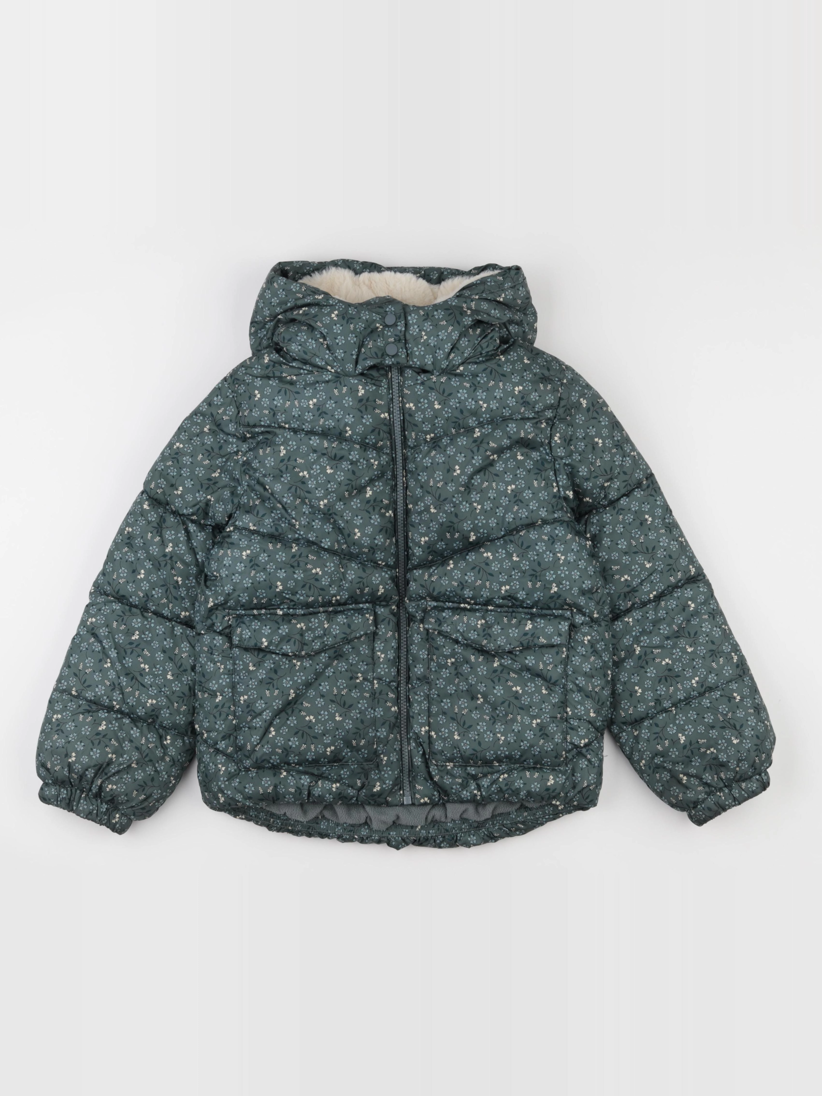 Vertbaudet - doudoune vert - 9 ans