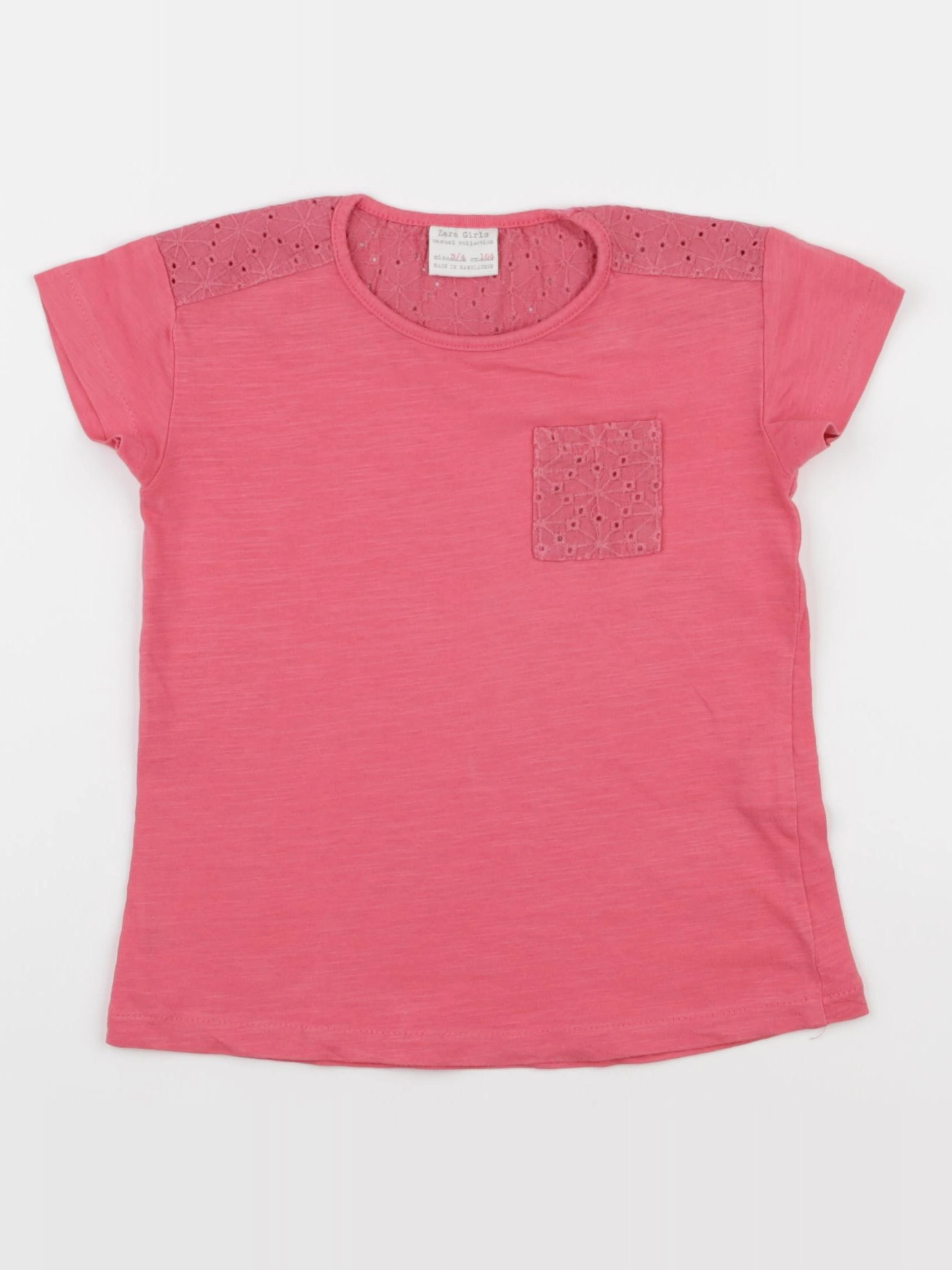 Zara - tee-shirt rose - 3/4 ans