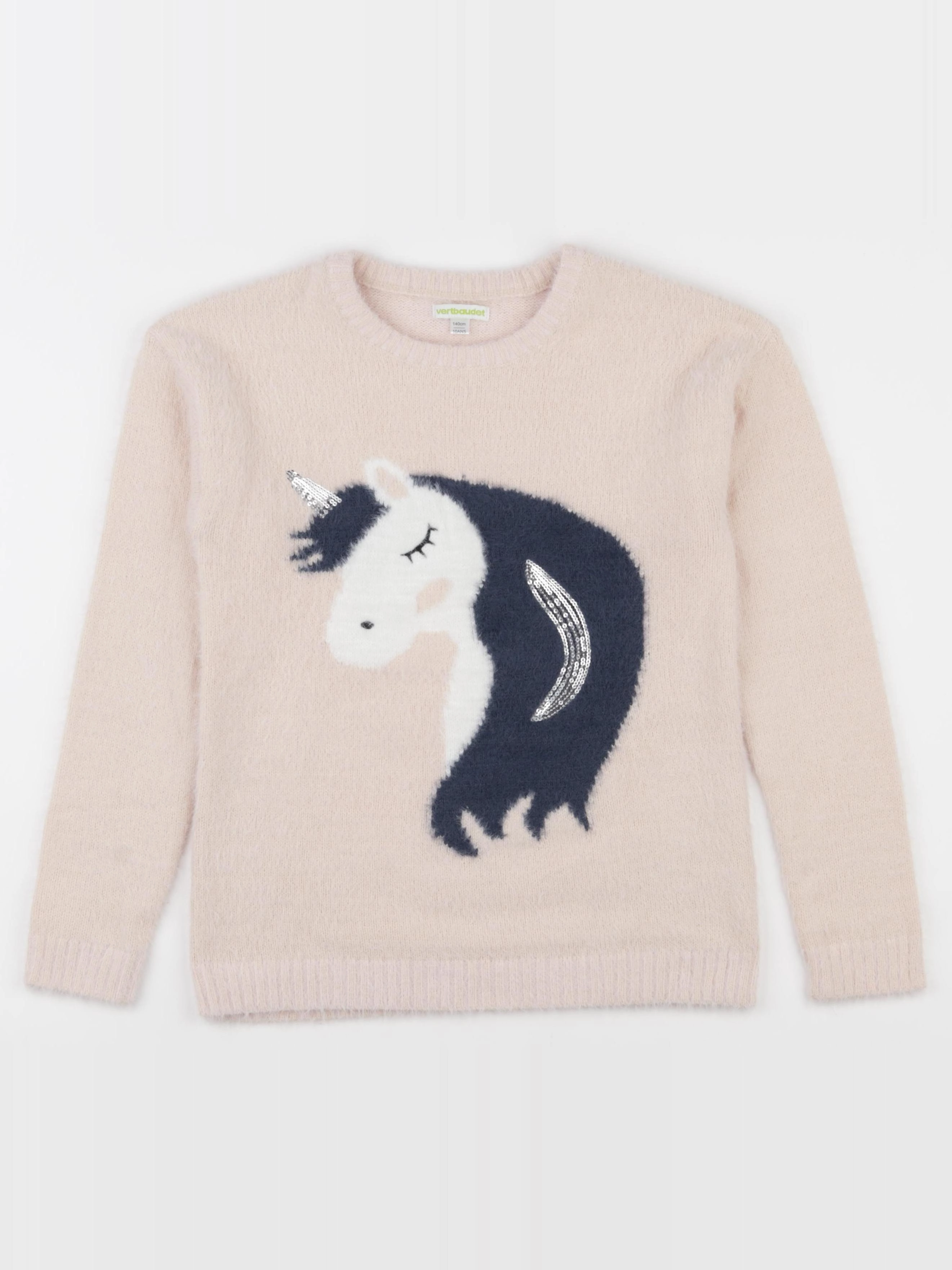 Vertbaudet - pull rose - 10 ans