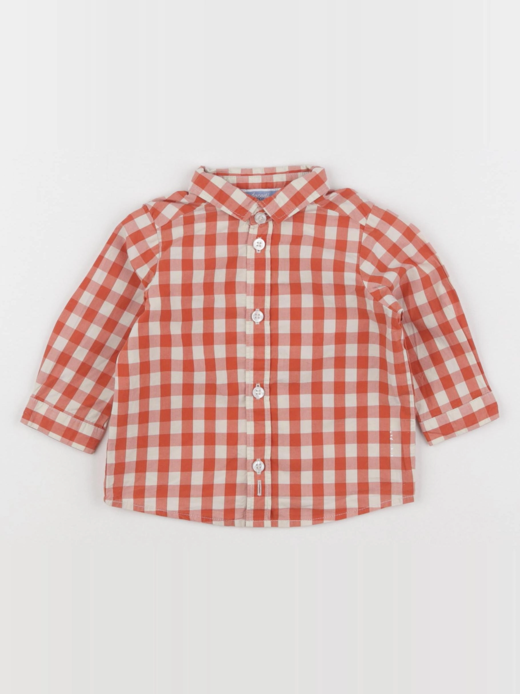 Jacadi - chemise orange, blanc - 6 mois
