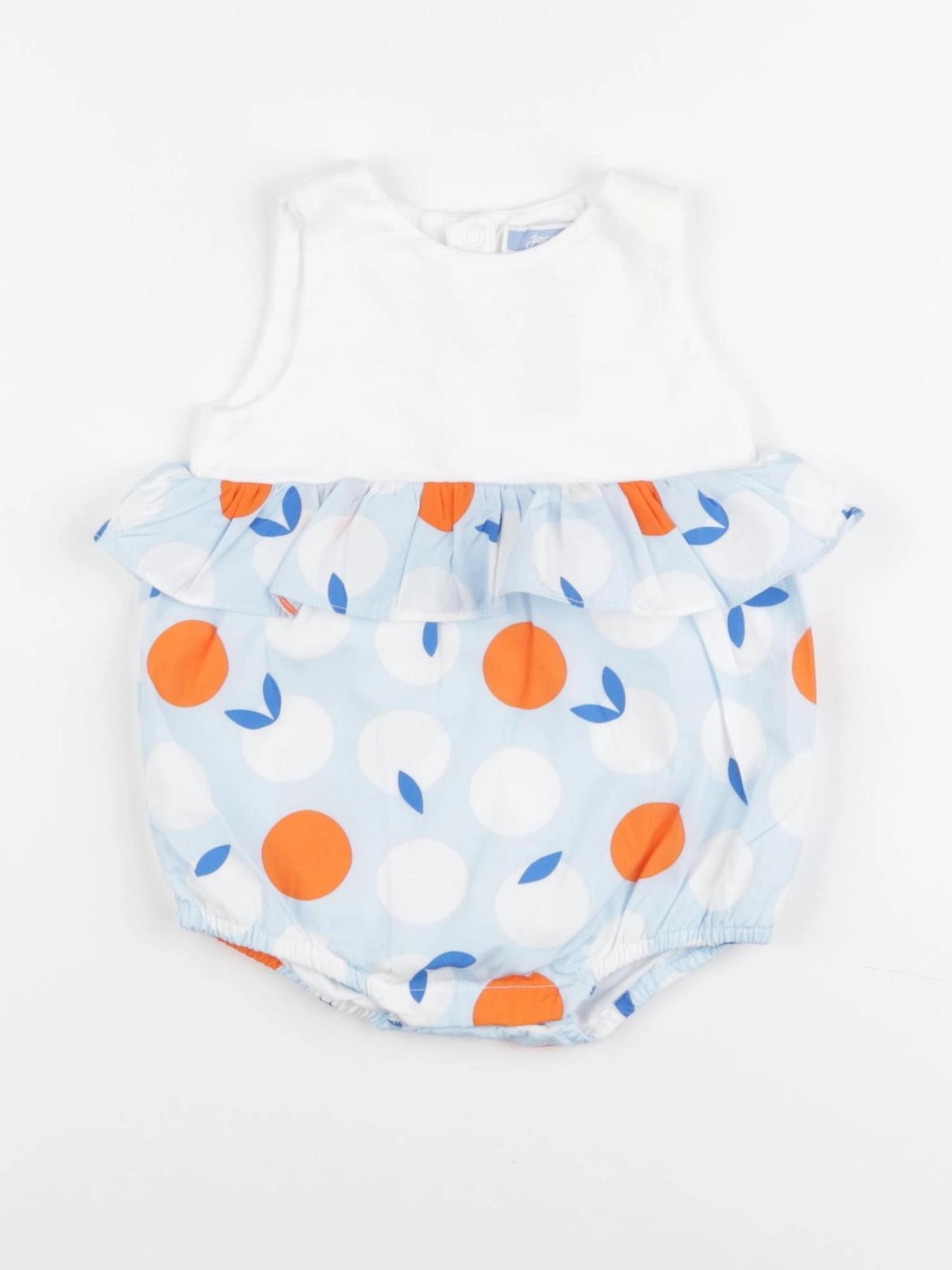 Jacadi - combinaison bleu, blanc - 6 mois