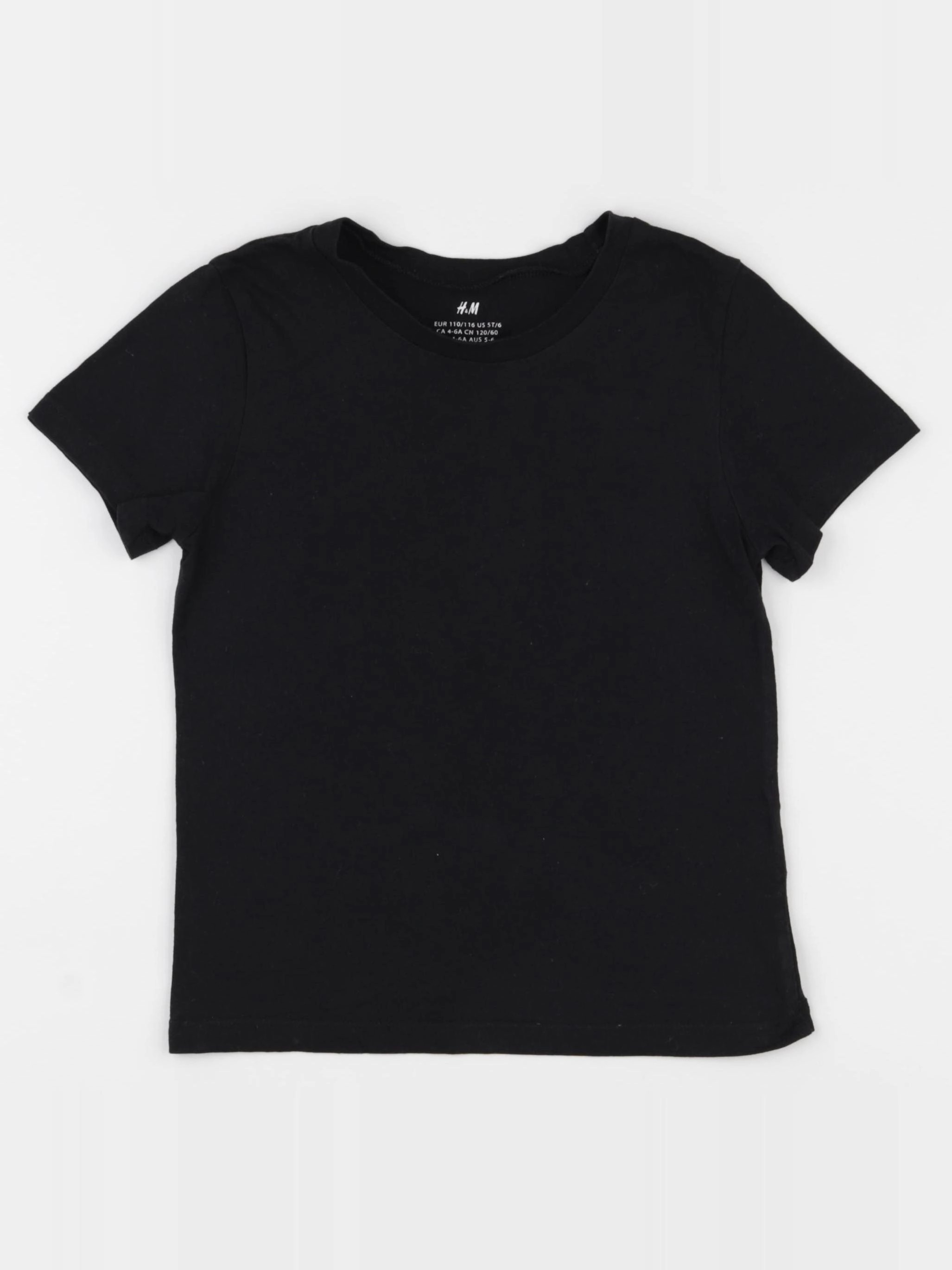 H&M - tee-shirt noir - 4/6 ans