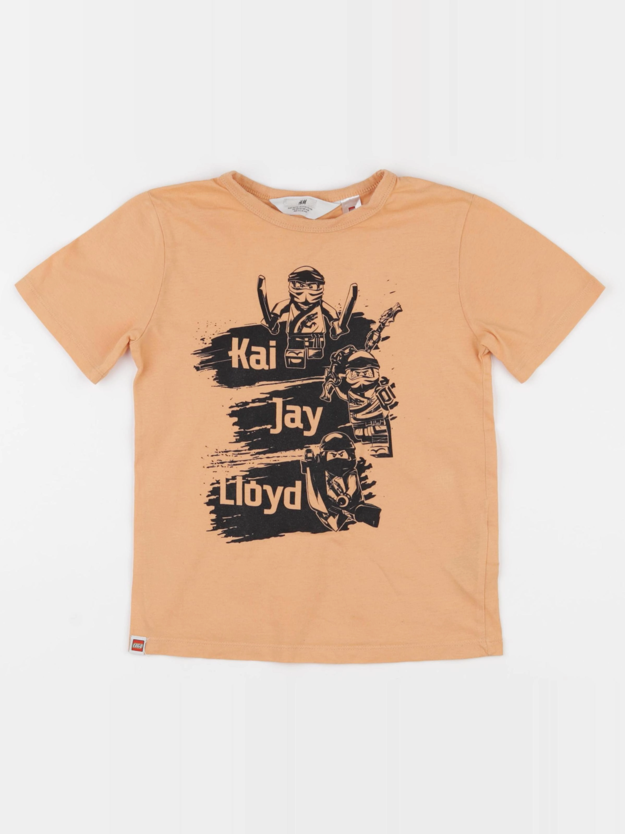 H&M - tee-shirt orange - 4/6 ans