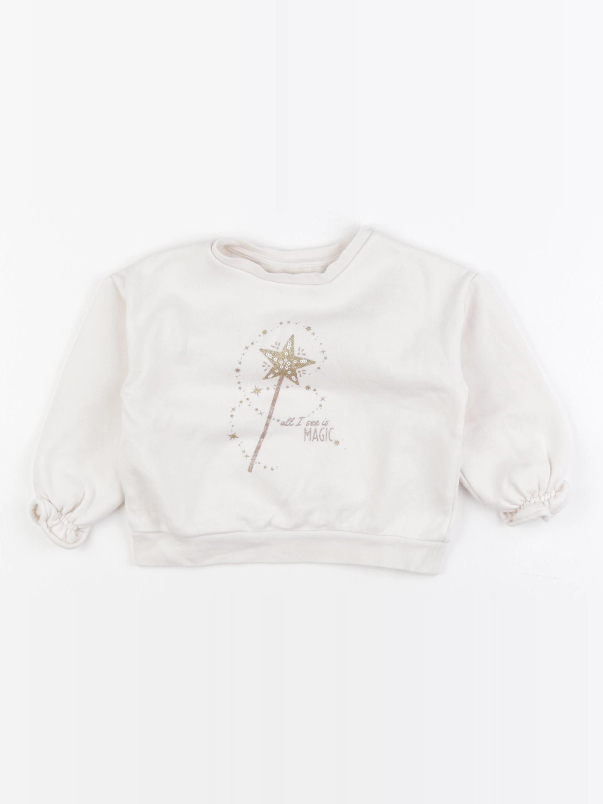 Vertbaudet - sweat blanc - 3 ans
