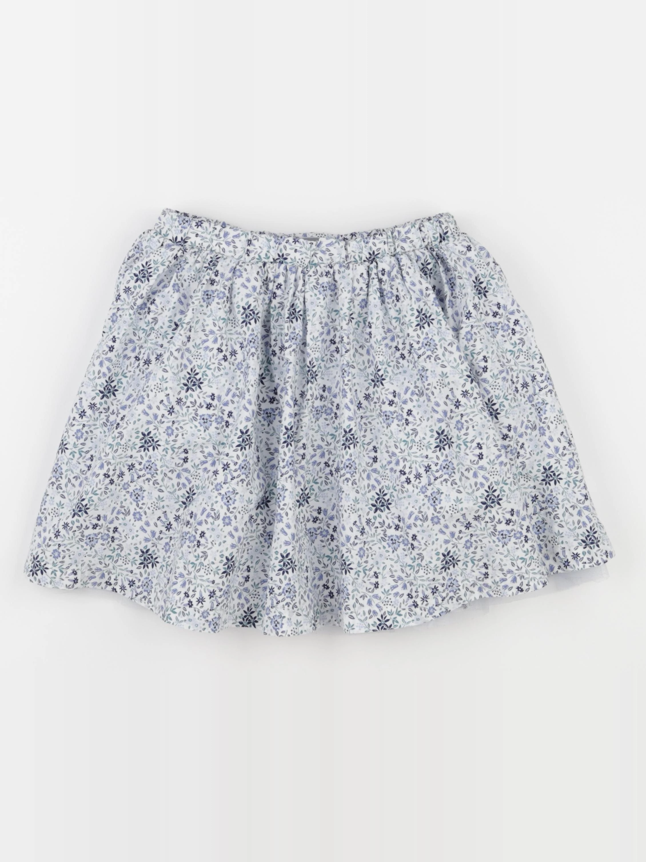 Vertbaudet - jupe bleu, blanc - 8 ans