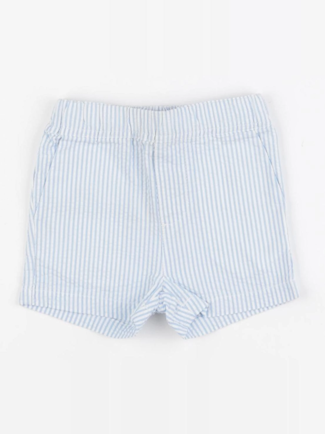 Jacadi - short blanc, bleu - 6 mois