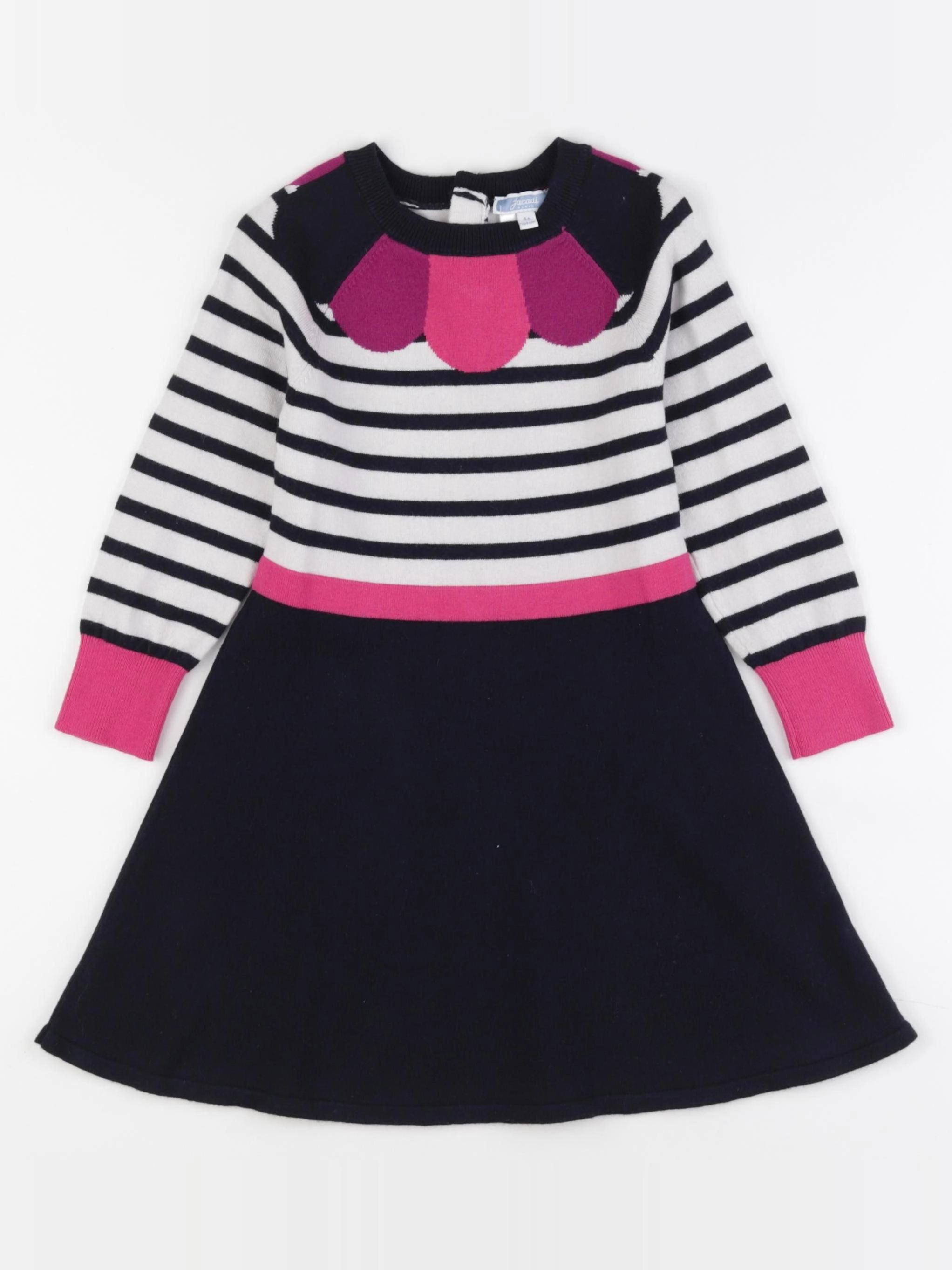 Jacadi - robe blanc, rose, bleu - 4 ans